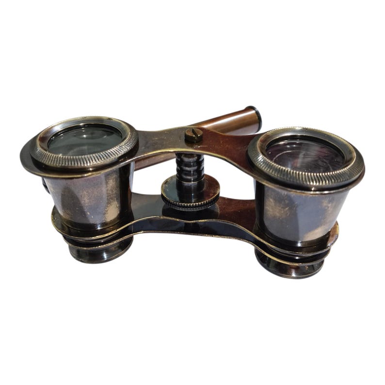 Antique Finish Brass Opera Glasses — Plain Brass view 9