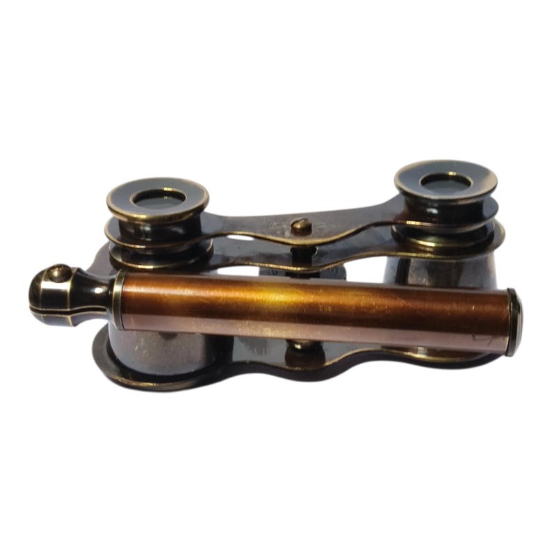 Antique Finish Brass Opera Glasses — Plain Brass view 10