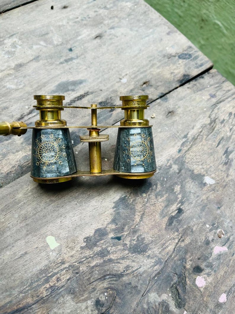 Brass Opera Glasses — Mother of Pearl Handle view 4