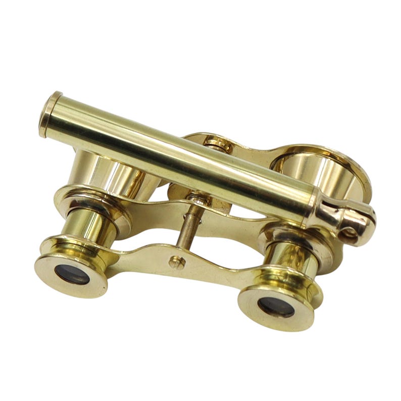 Polished Brass Opera Glasses with Rosewood Box view 9