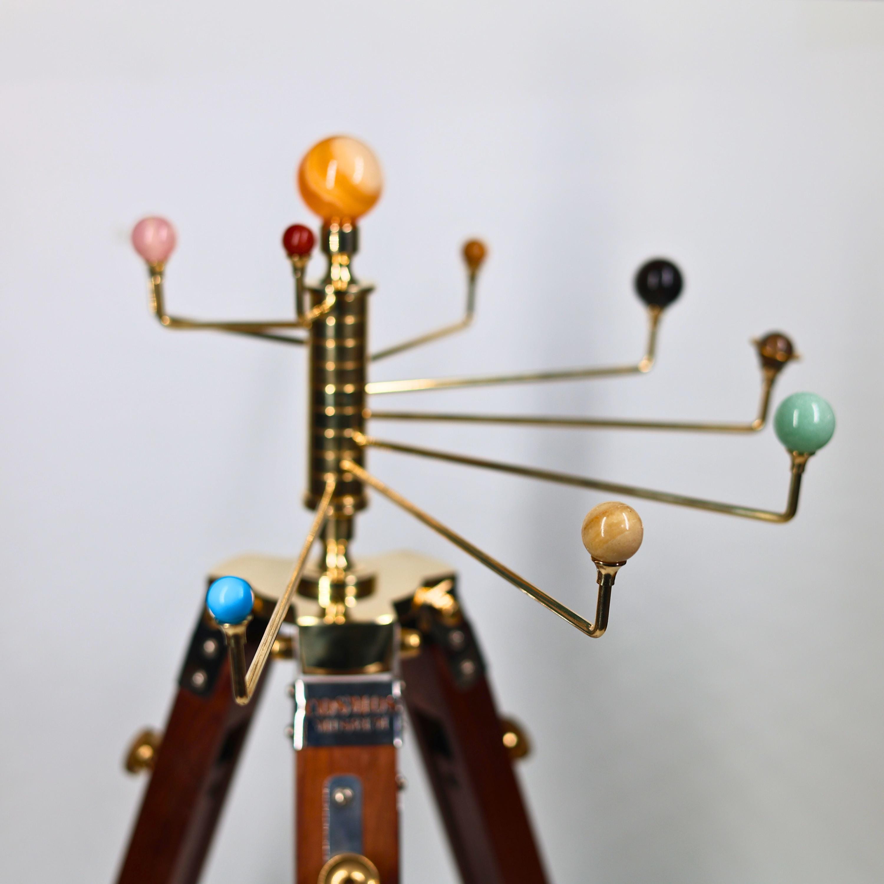 Planetarium Solar System on Rosewood Tripod Stand – Luxury Cosmos Gift view 3