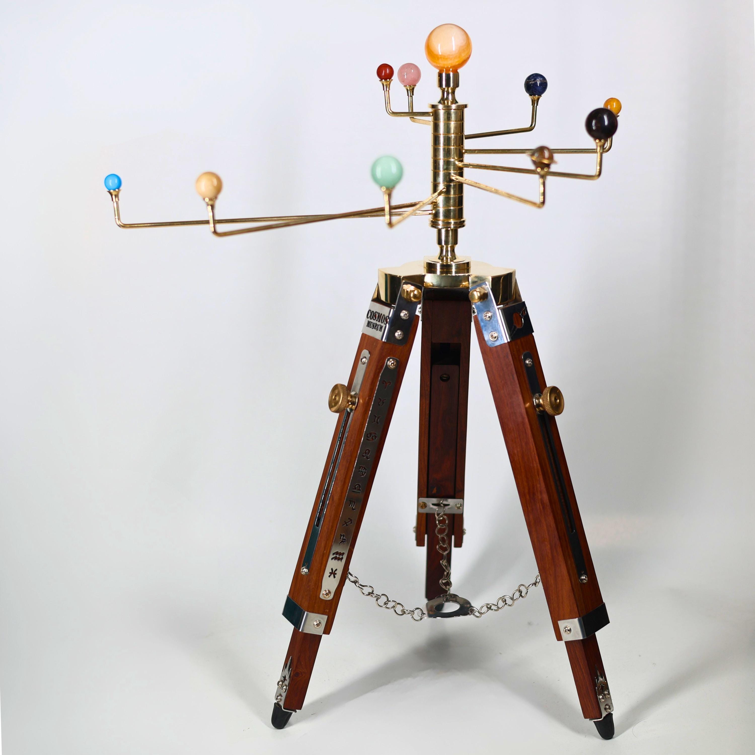 Planetarium Solar System on Rosewood Tripod Stand – Luxury Cosmos Gift view 4