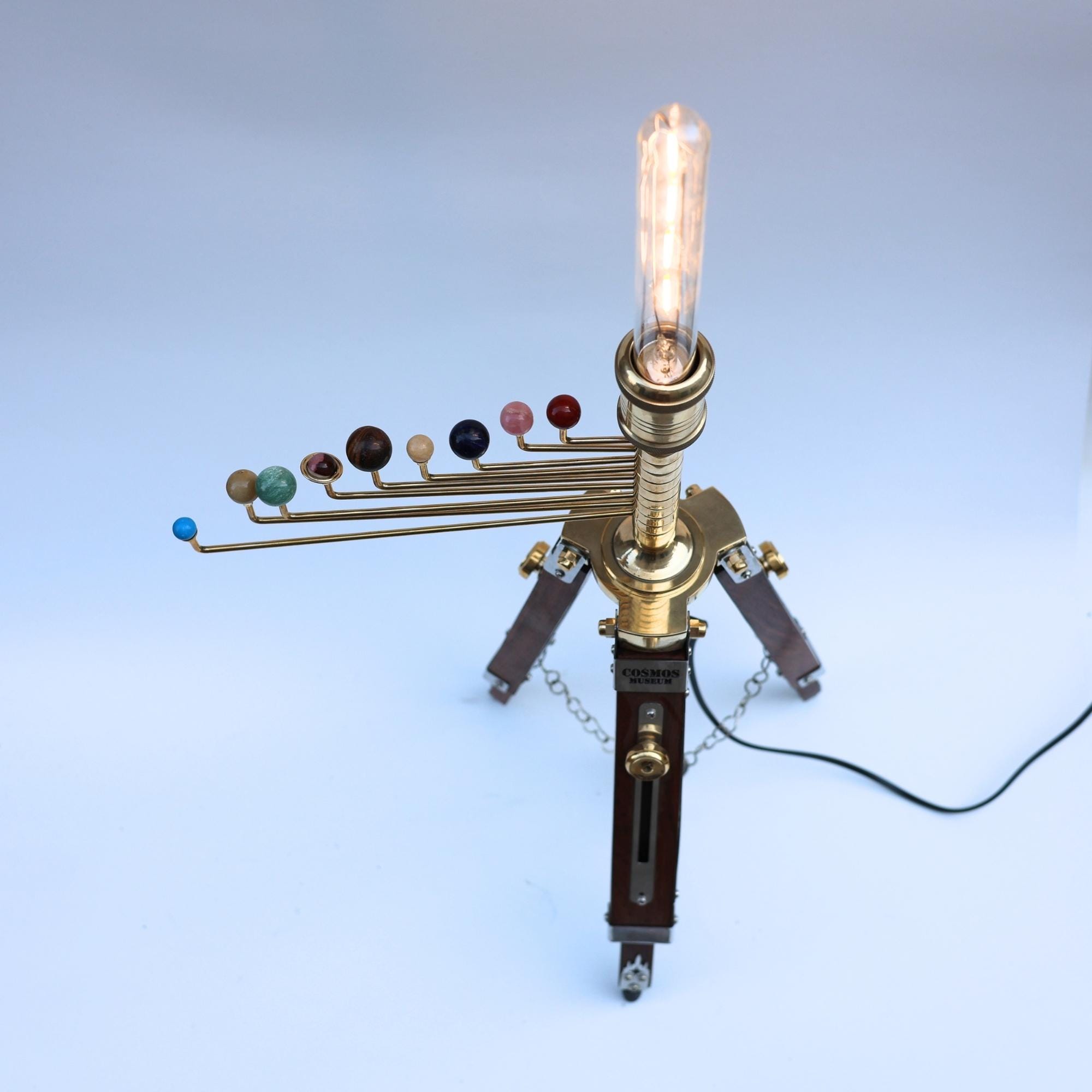 Planetarium Solar System on Rosewood Tripod Stand – Luxury Cosmos Gift view 4