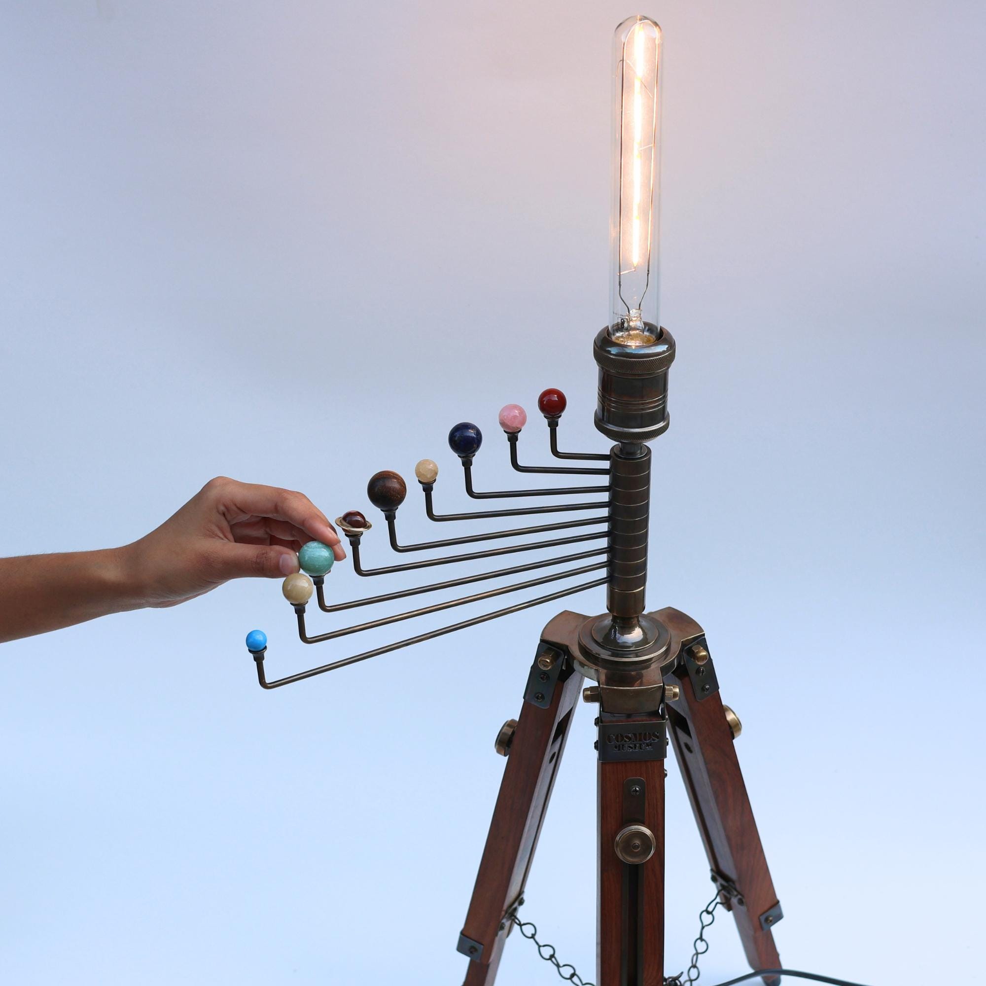 Cosmos Tripod Stand, Lamp with Solar System, Astronomical Lamp, Tripod Lamp view 2