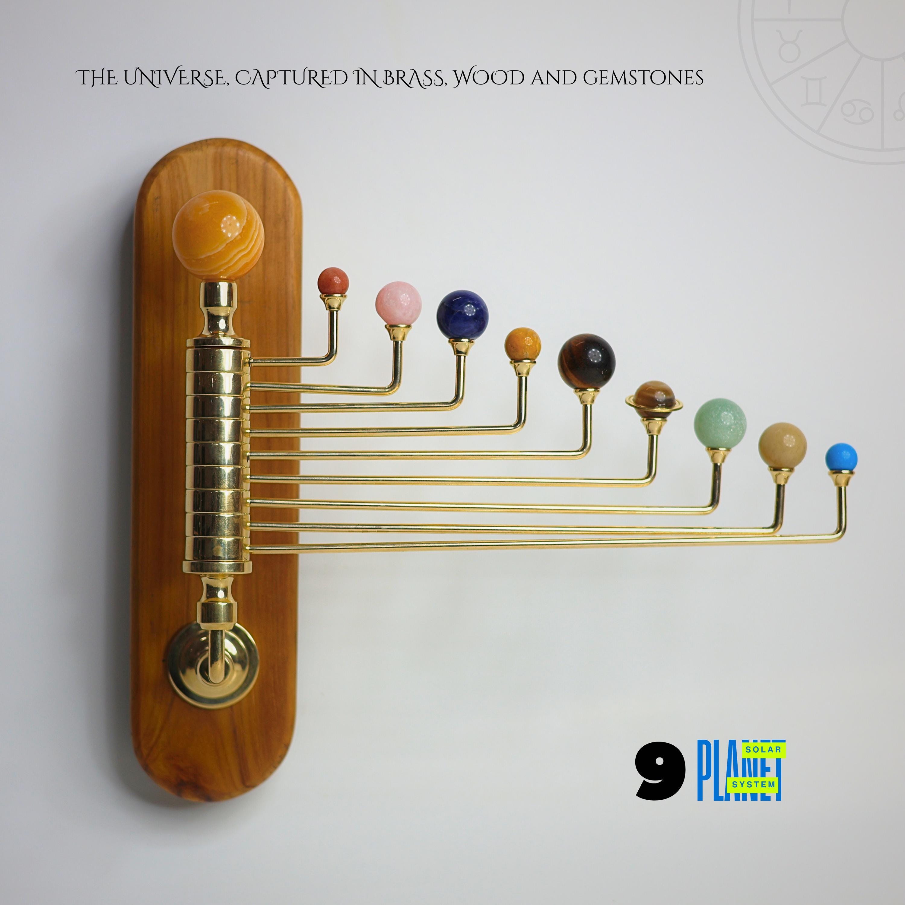 Wall Mount Solar System, with Semi-Precious Stones view 2