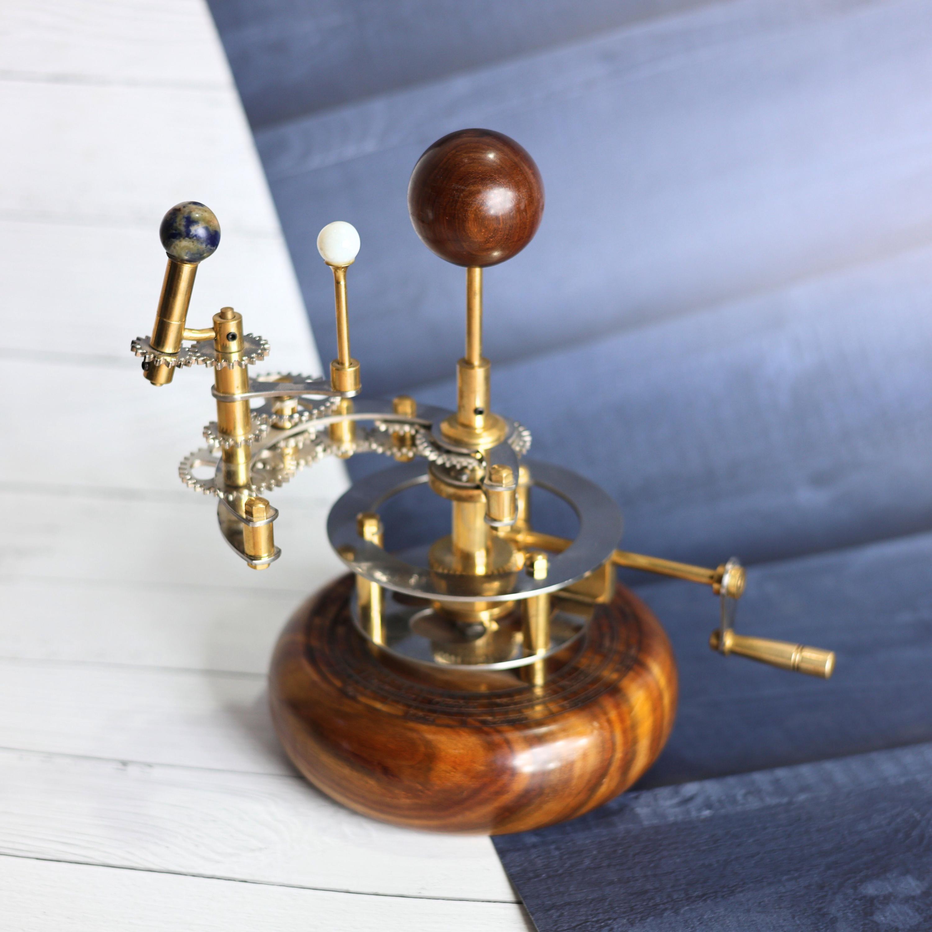 Brass Solar System Orrery, Shelf Display view 3