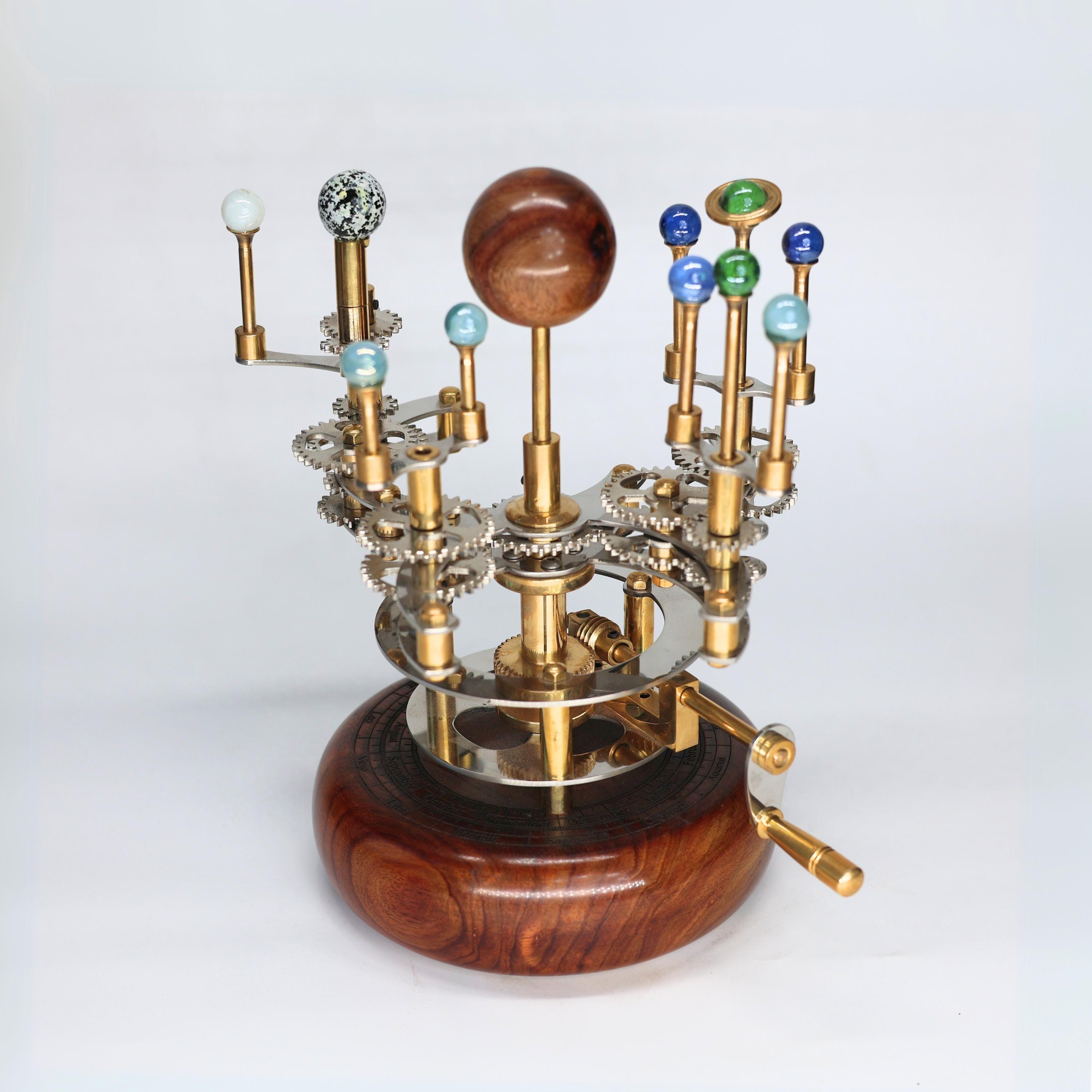 Brass Solar System Orrery, Shelf Display view 2