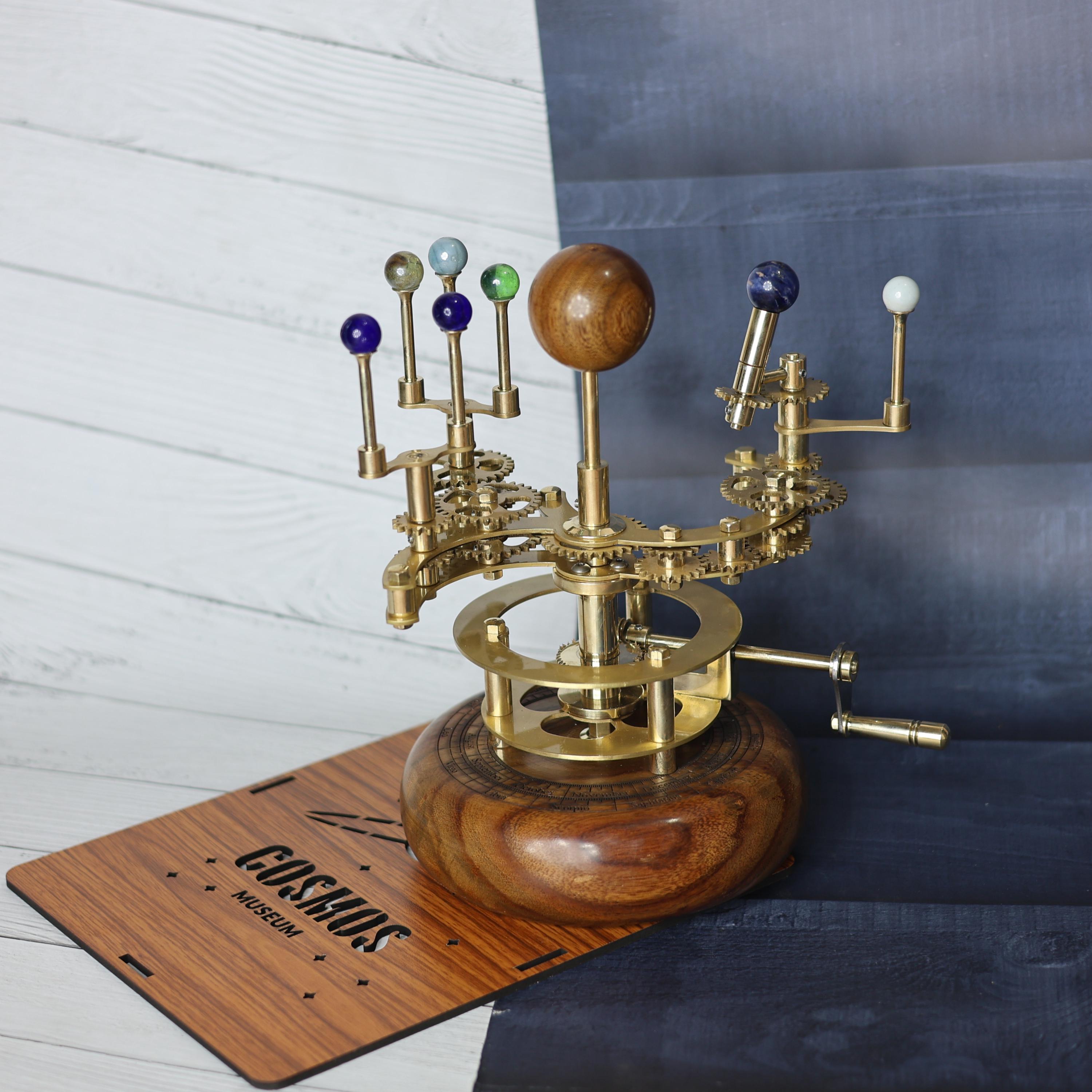Brass Solar System Orrery, Shelf Display view 5