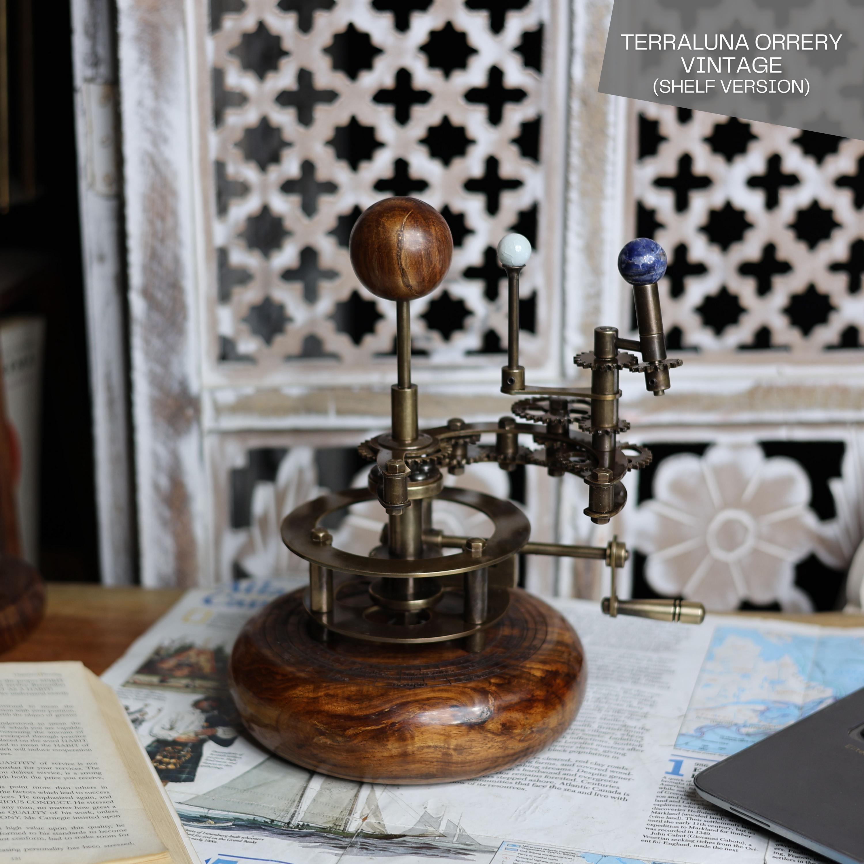 Brass Solar System Orrery, Shelf Display view 5