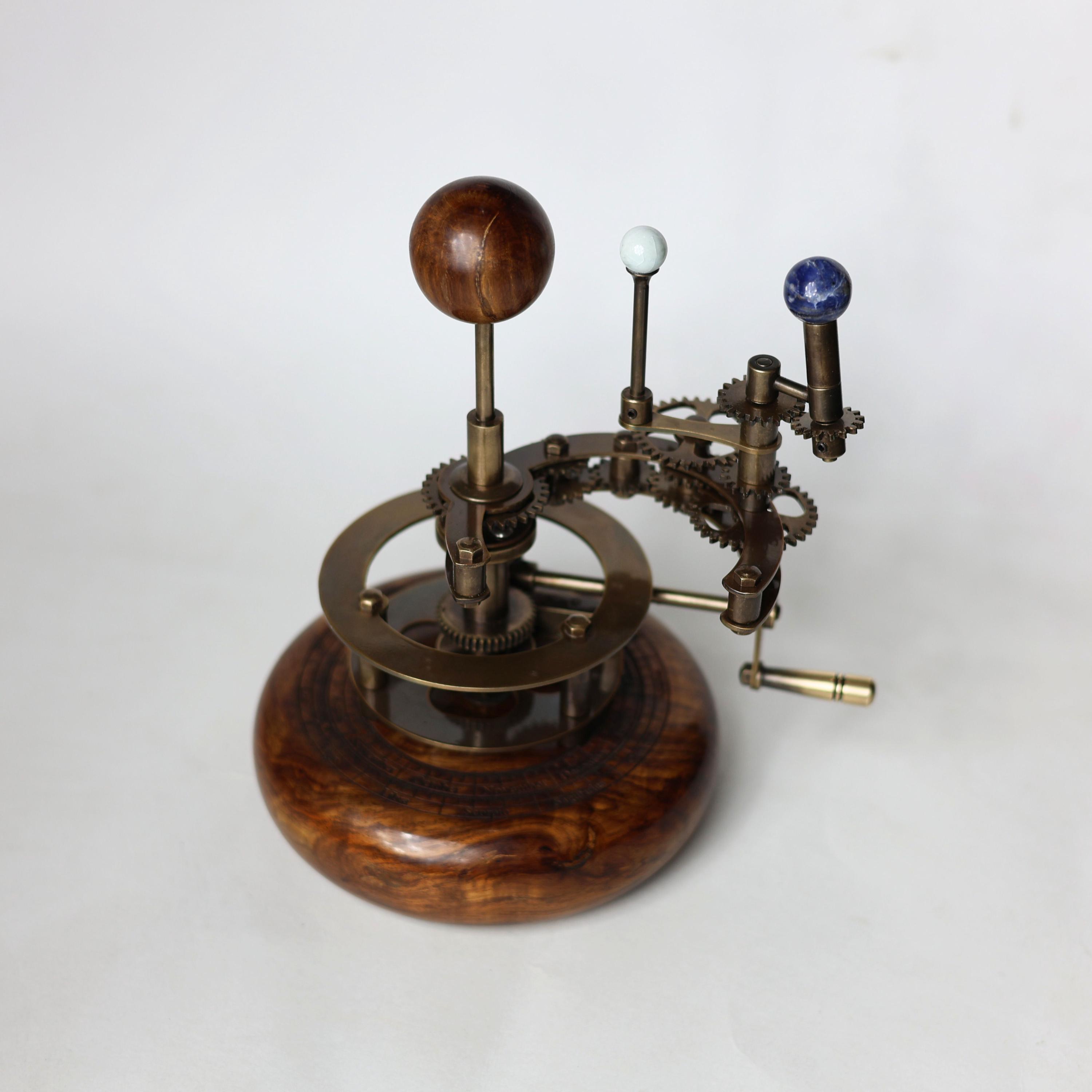 Brass Solar System Orrery, Shelf Display view 2