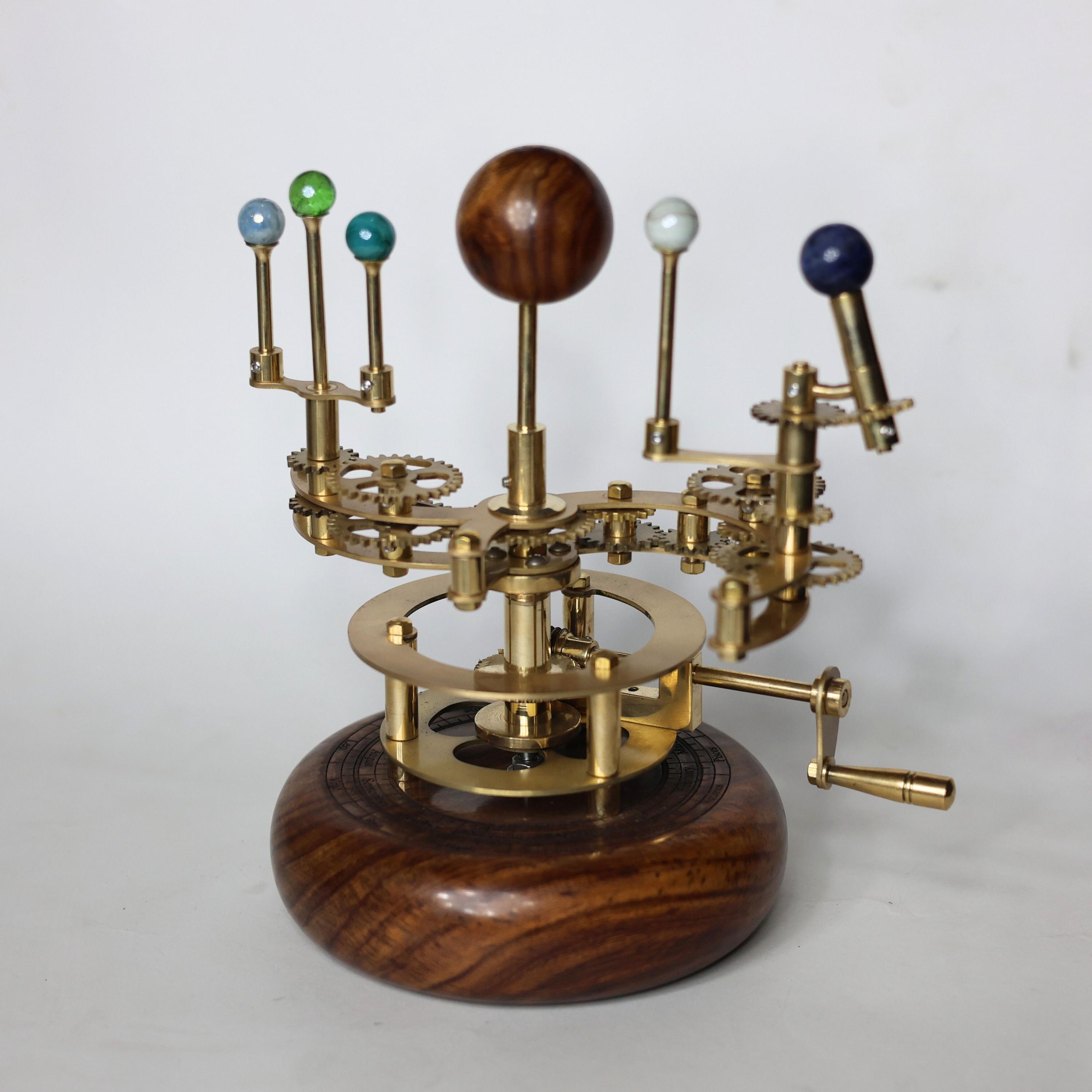 Brass Solar System Orrery, Shelf Display view 2