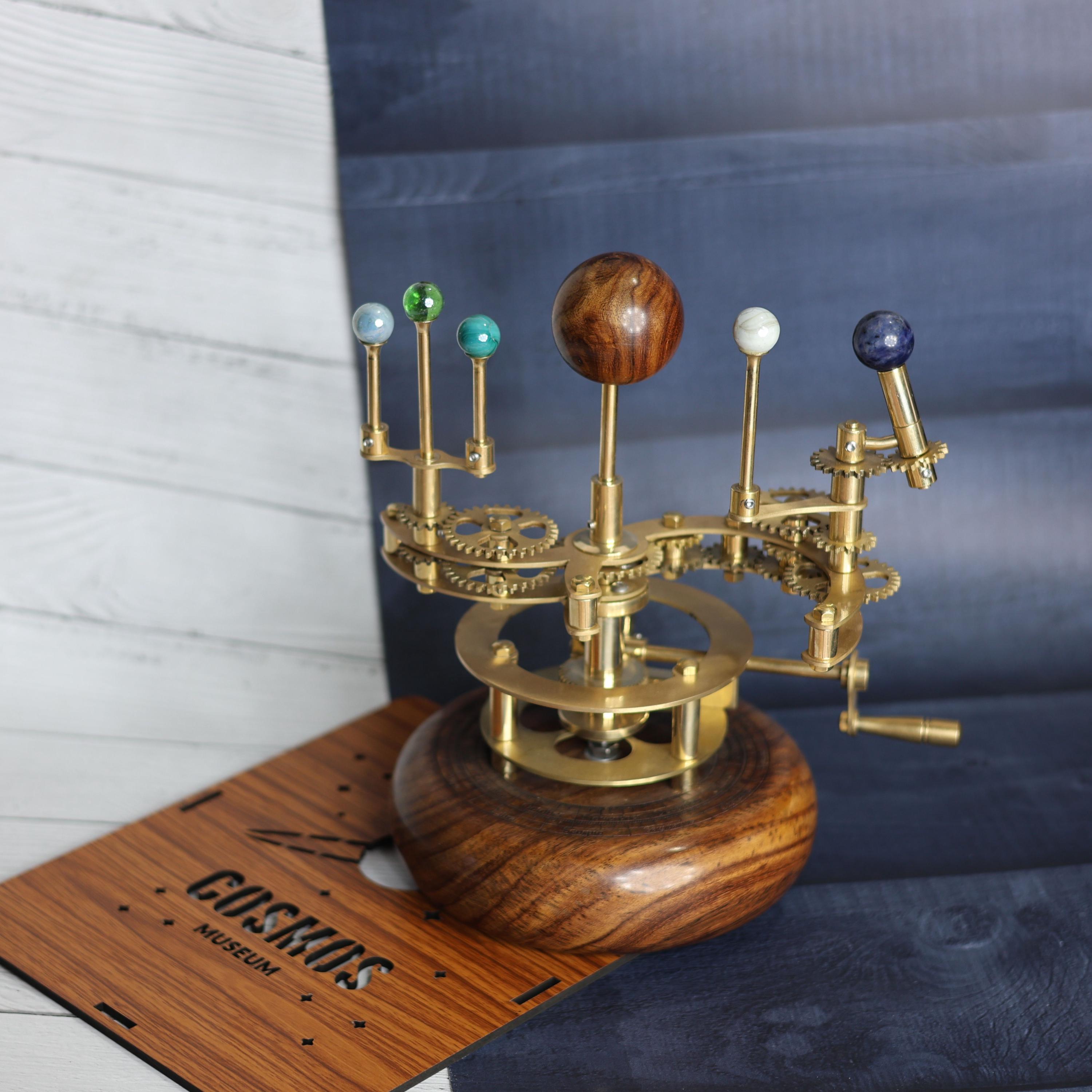 Brass Solar System Orrery, Shelf Display view 5