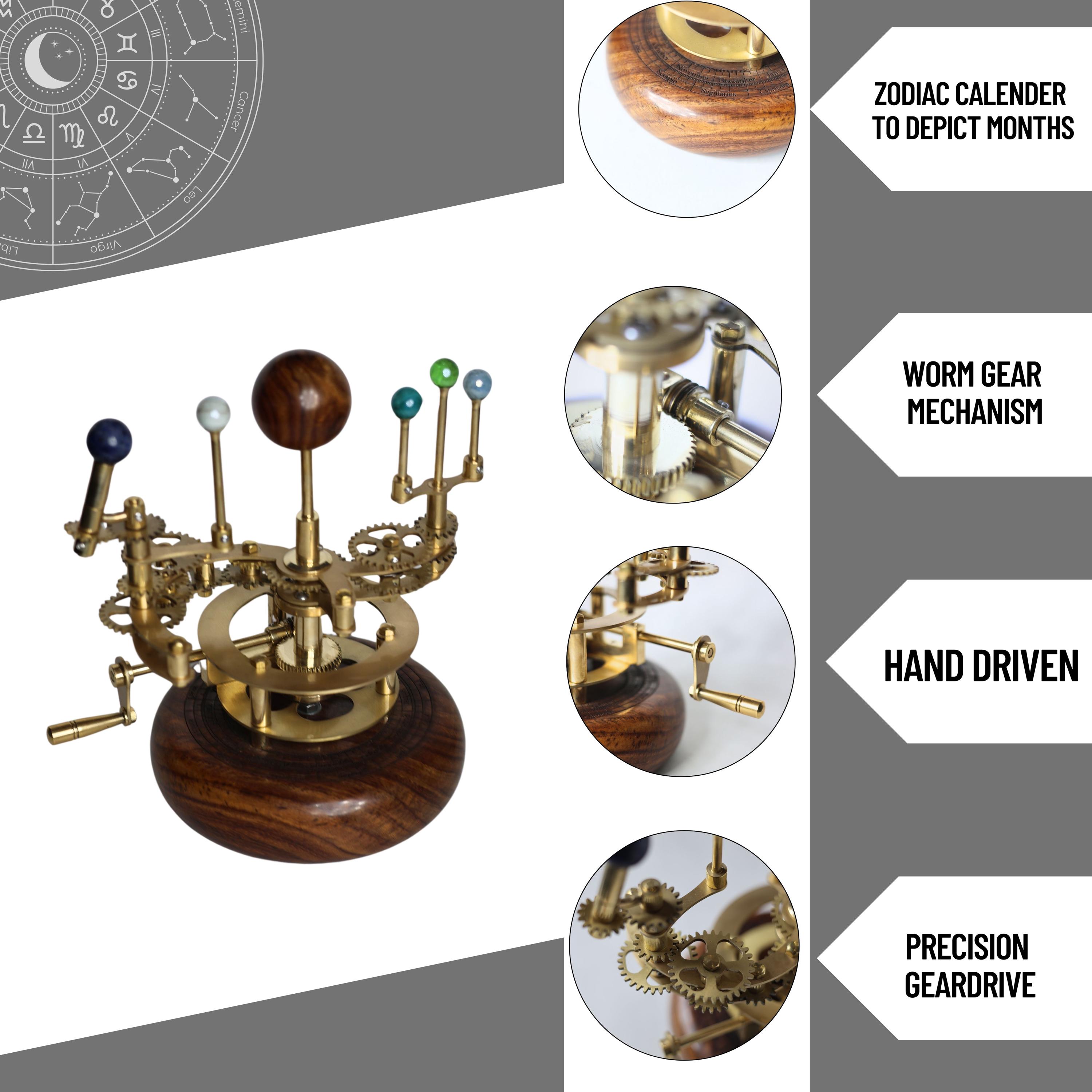 Brass Solar System Orrery, Shelf Display view 6