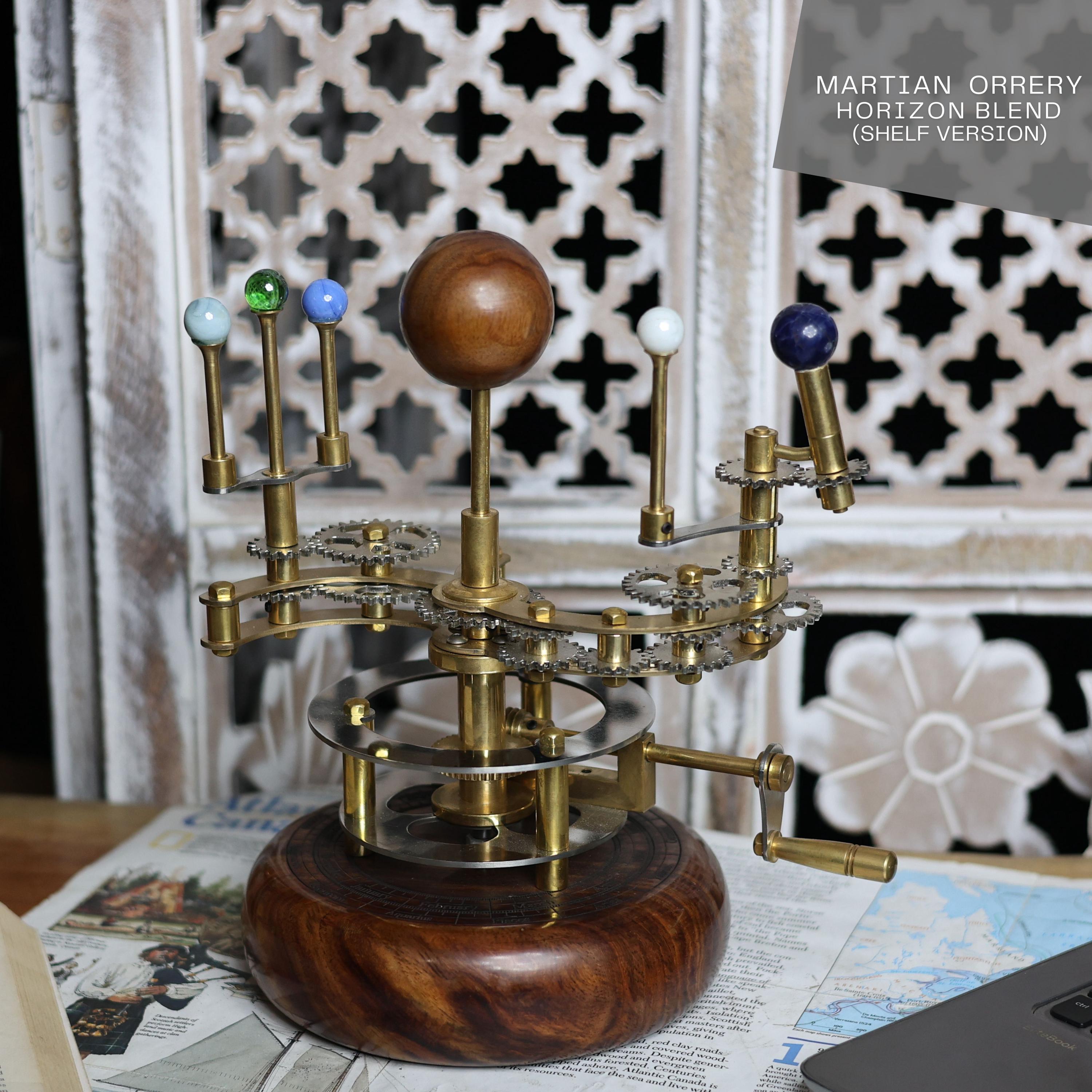 Brass Solar System Orrery, Shelf Display view 4