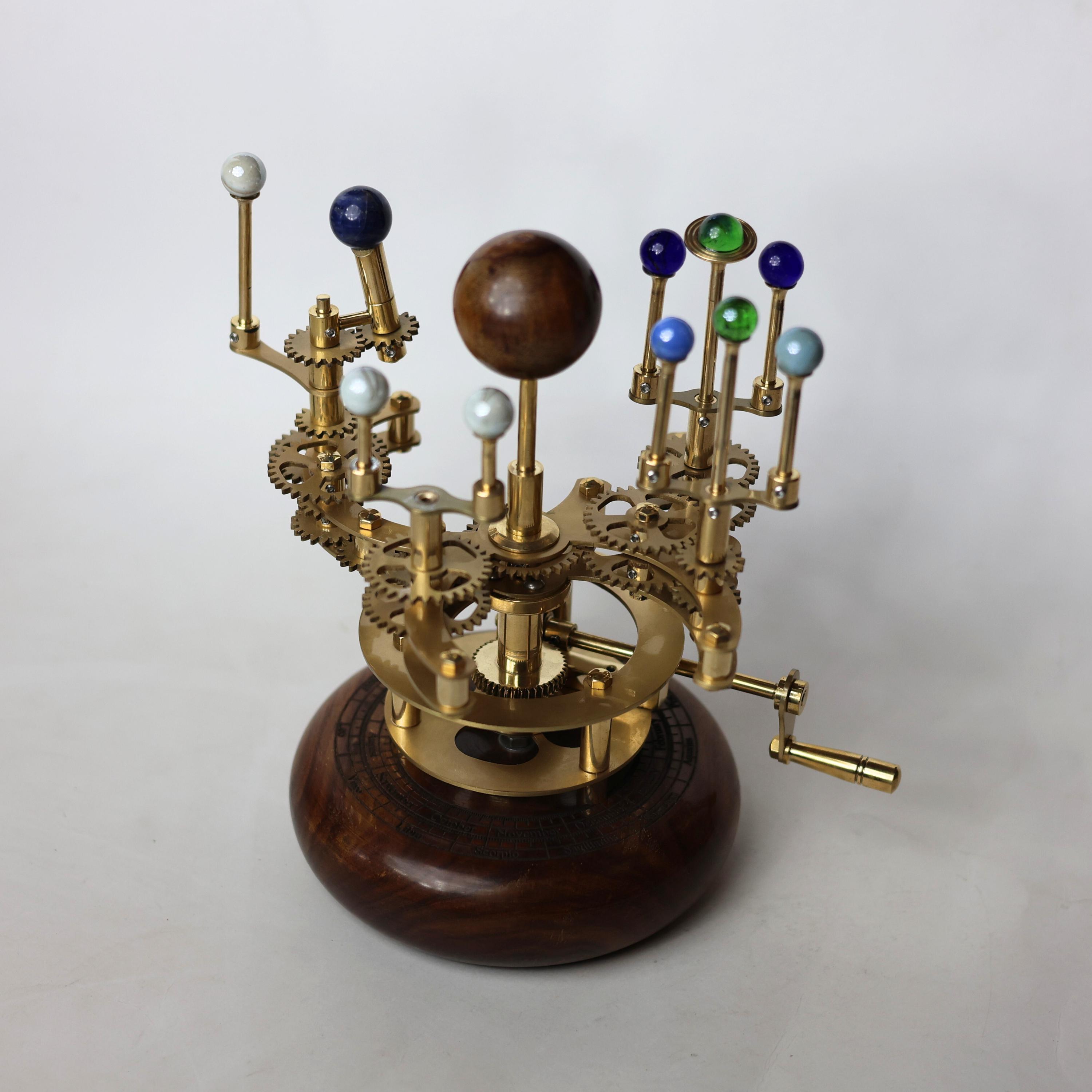 Brass Solar System Orrery, Shelf Display view 3