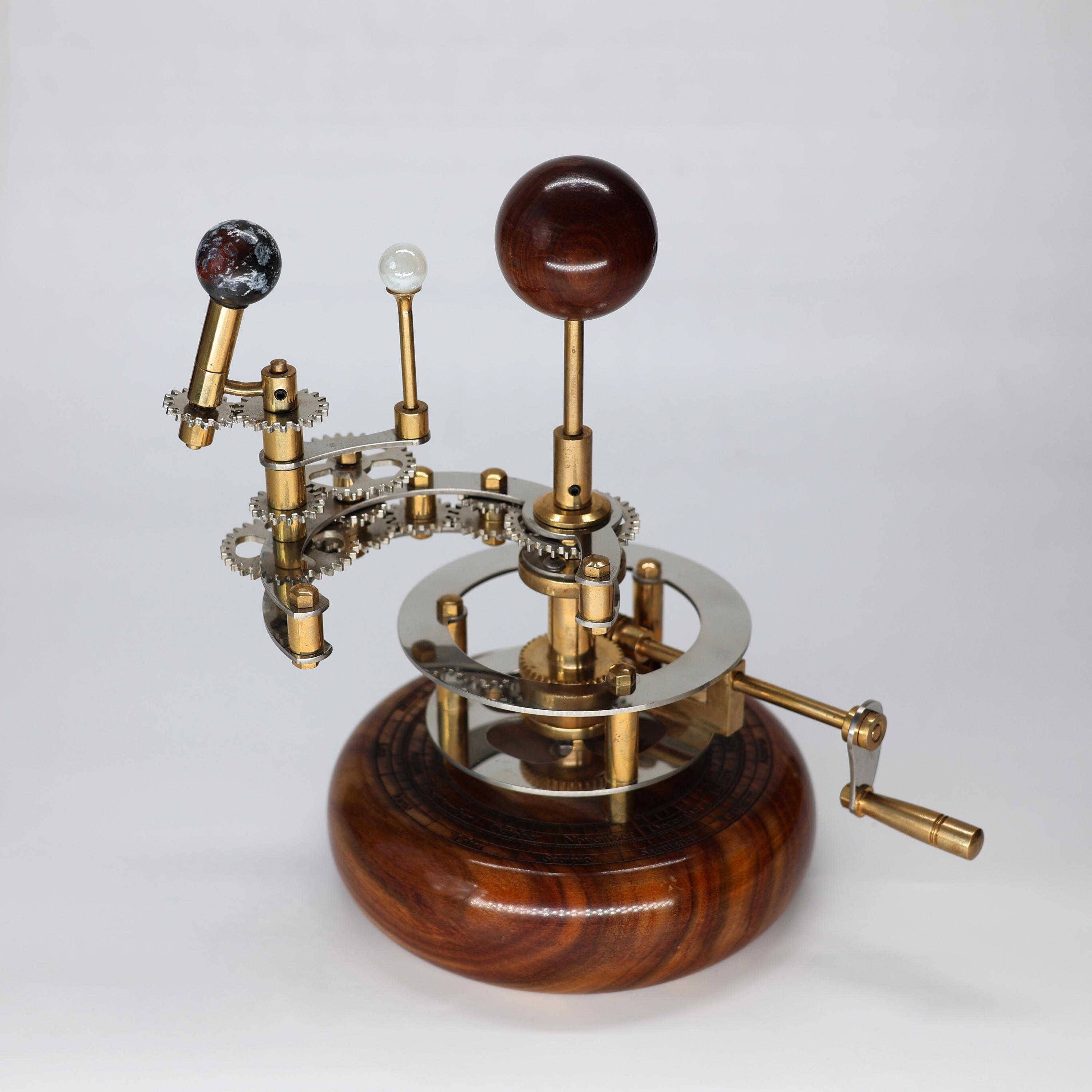 Brass Solar System Orrery, Shelf Display view 2