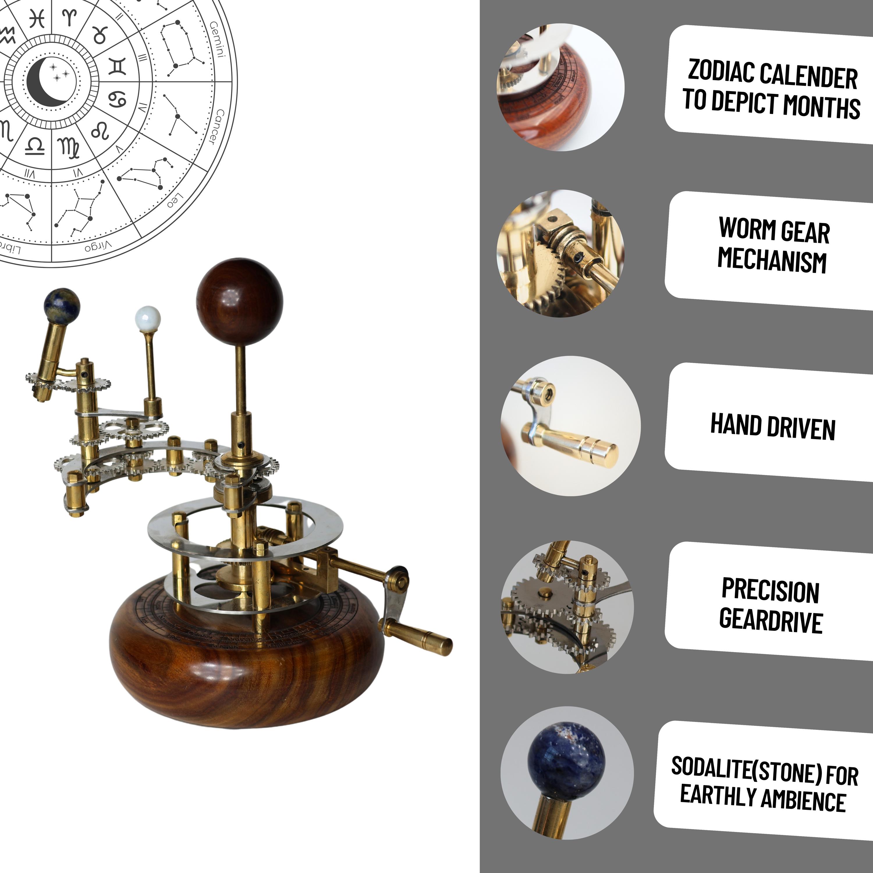 Brass Solar System Orrery, Shelf Display view 6