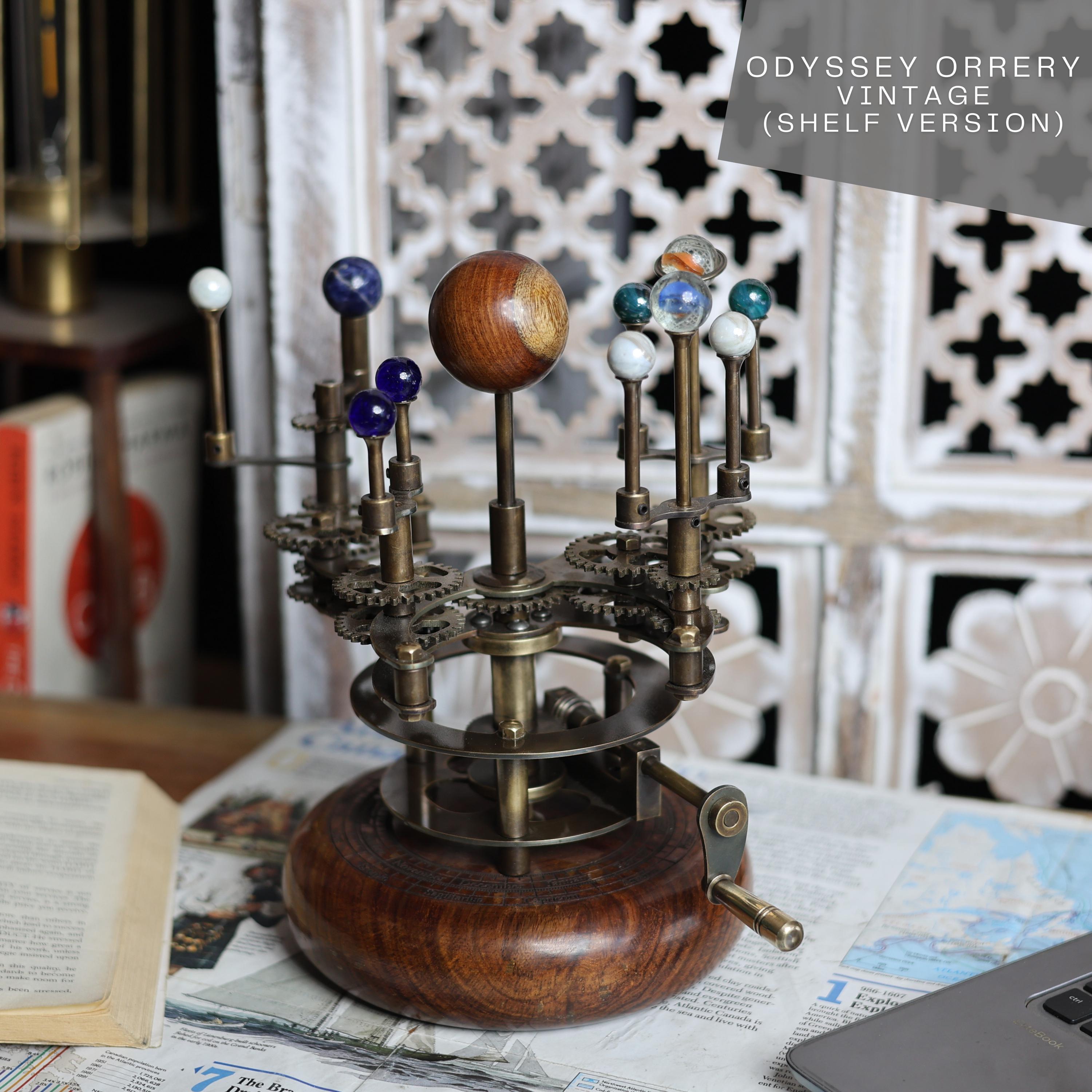 Brass Solar System Orrery, Shelf Display view 4