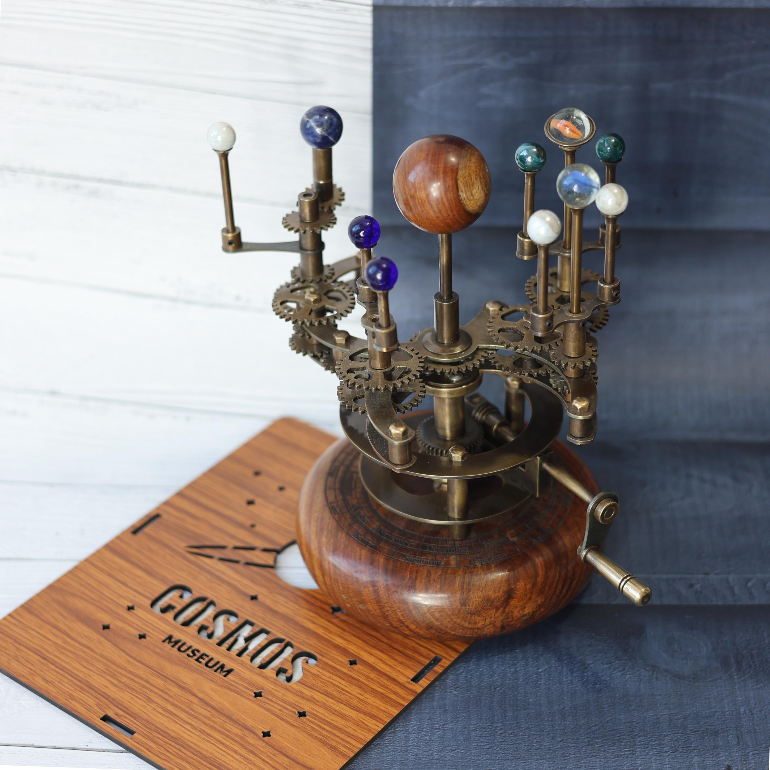 Royal-Finish Brass Solar System Orrery, Shelf view 4