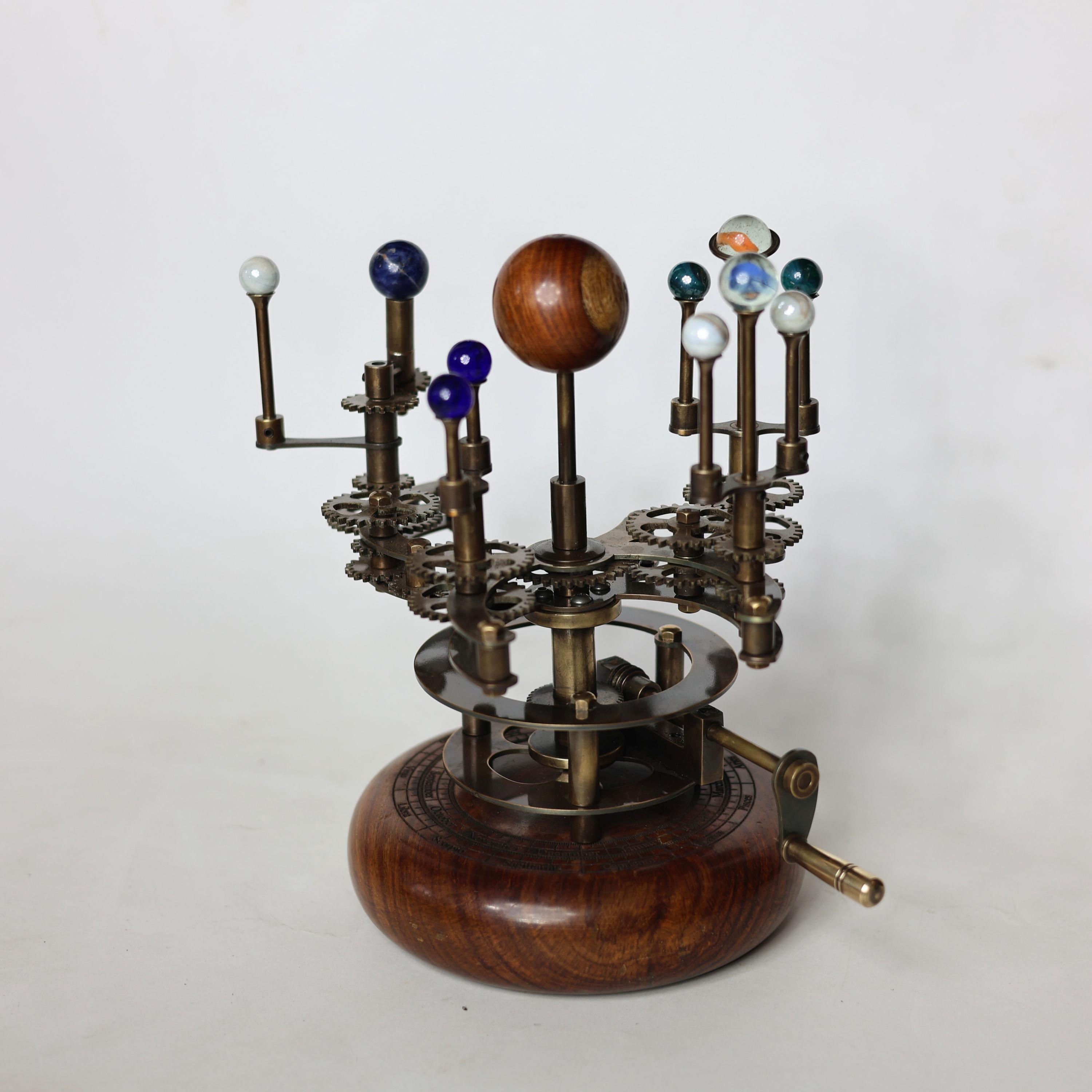 Royal-Finish Brass Solar System Orrery, Shelf view 5