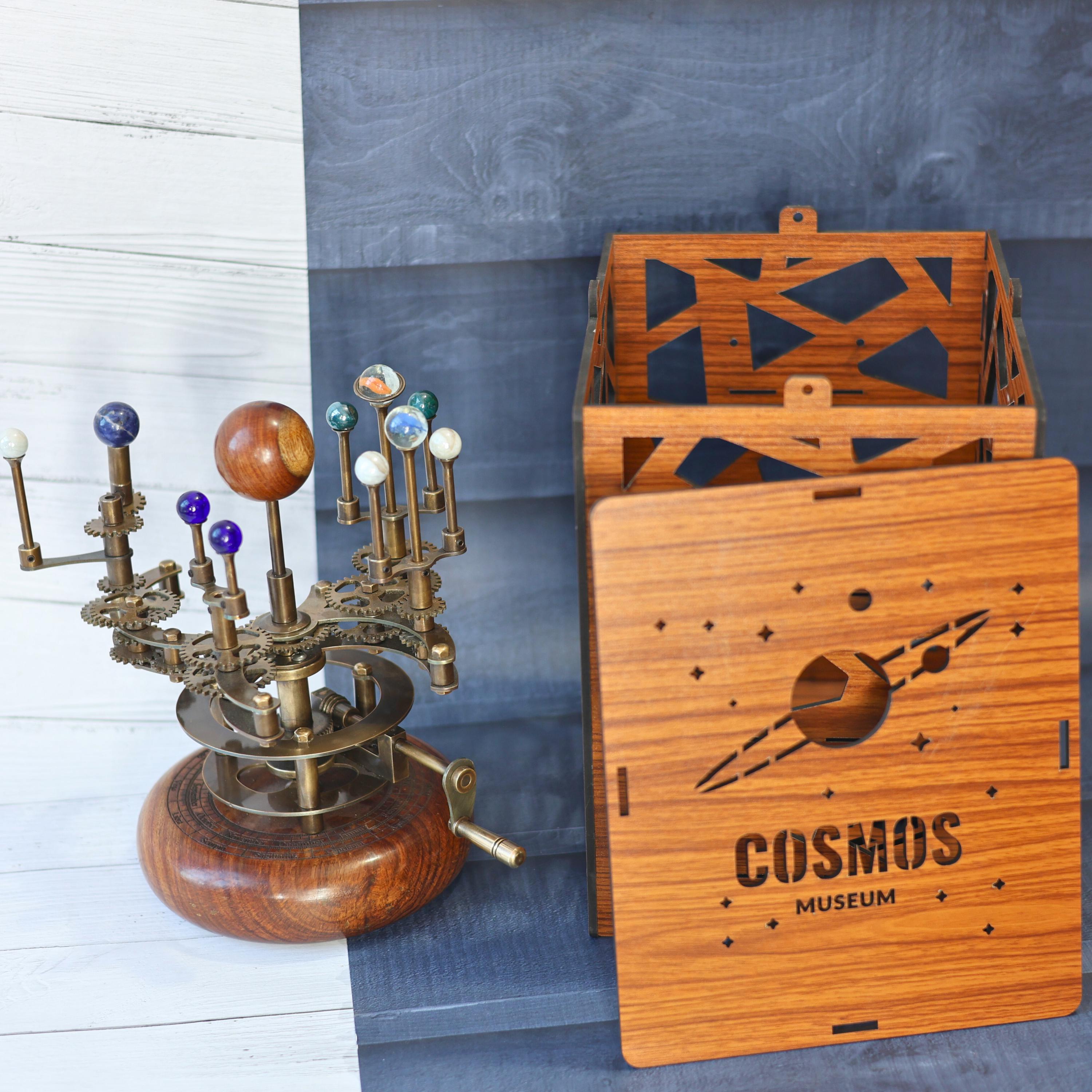 Royal-Finish Brass Solar System Orrery, Shelf view 6