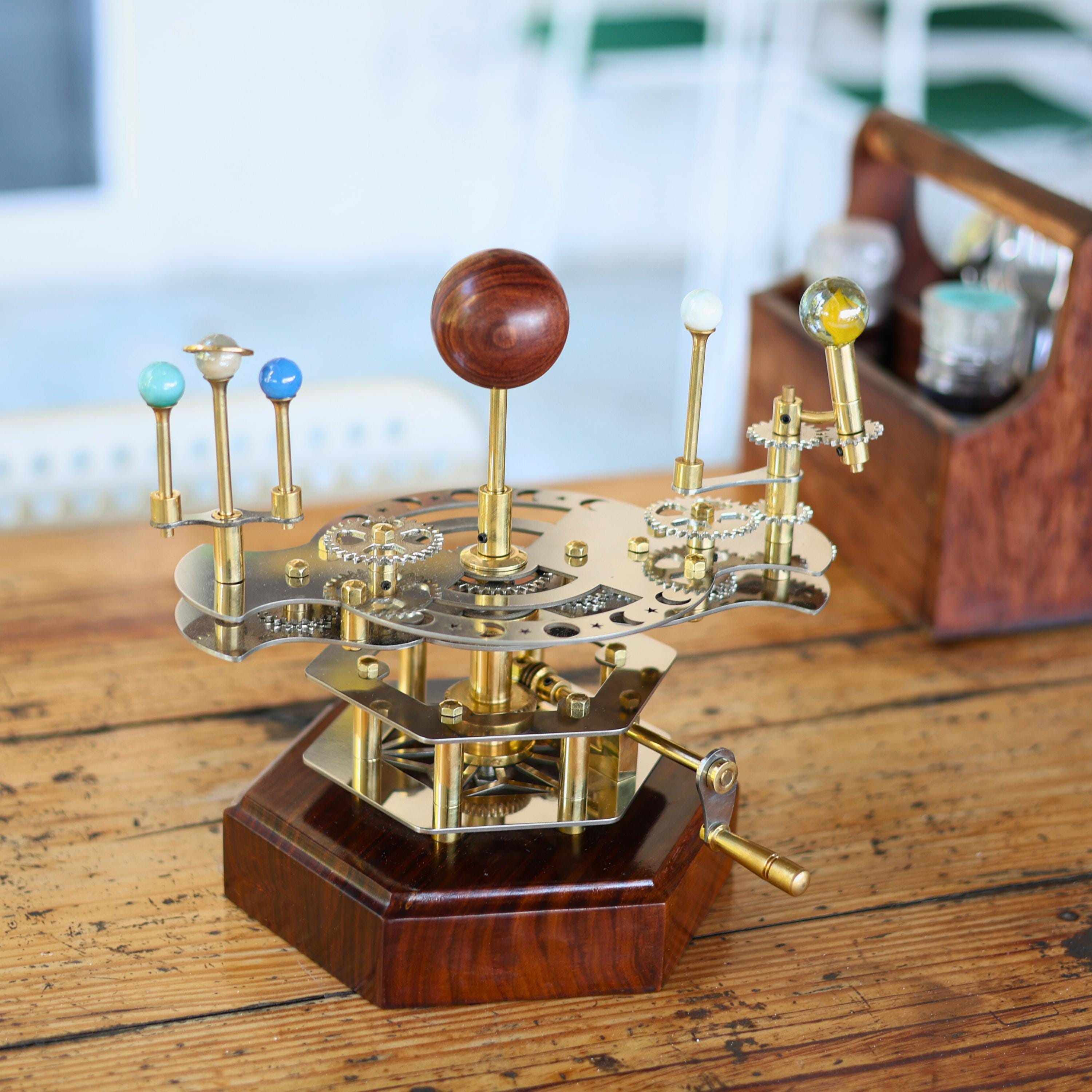 French Antique-Style Brass Orrery, Shelf Model view 5