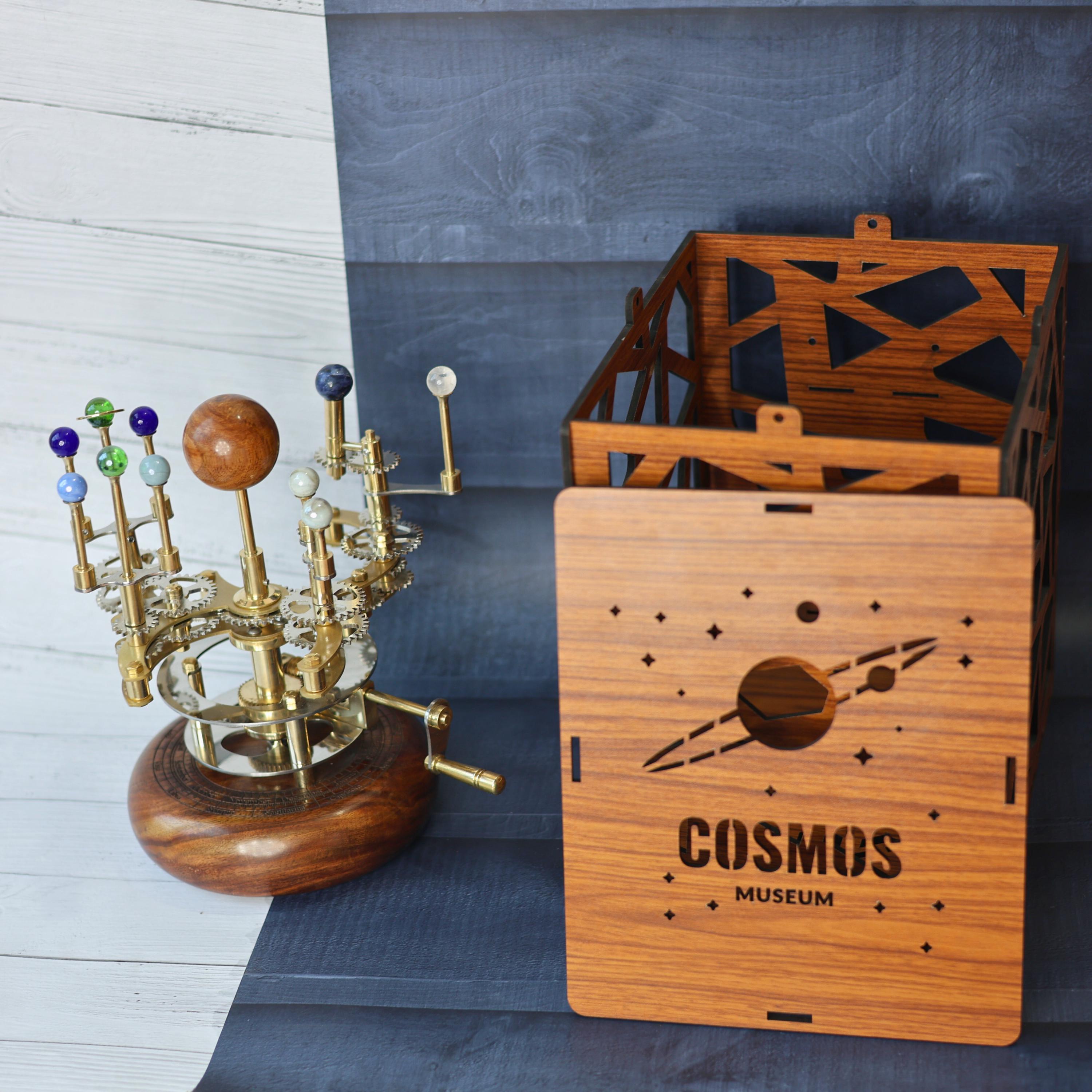 French Antique-Style Brass Orrery, Shelf Model view 3