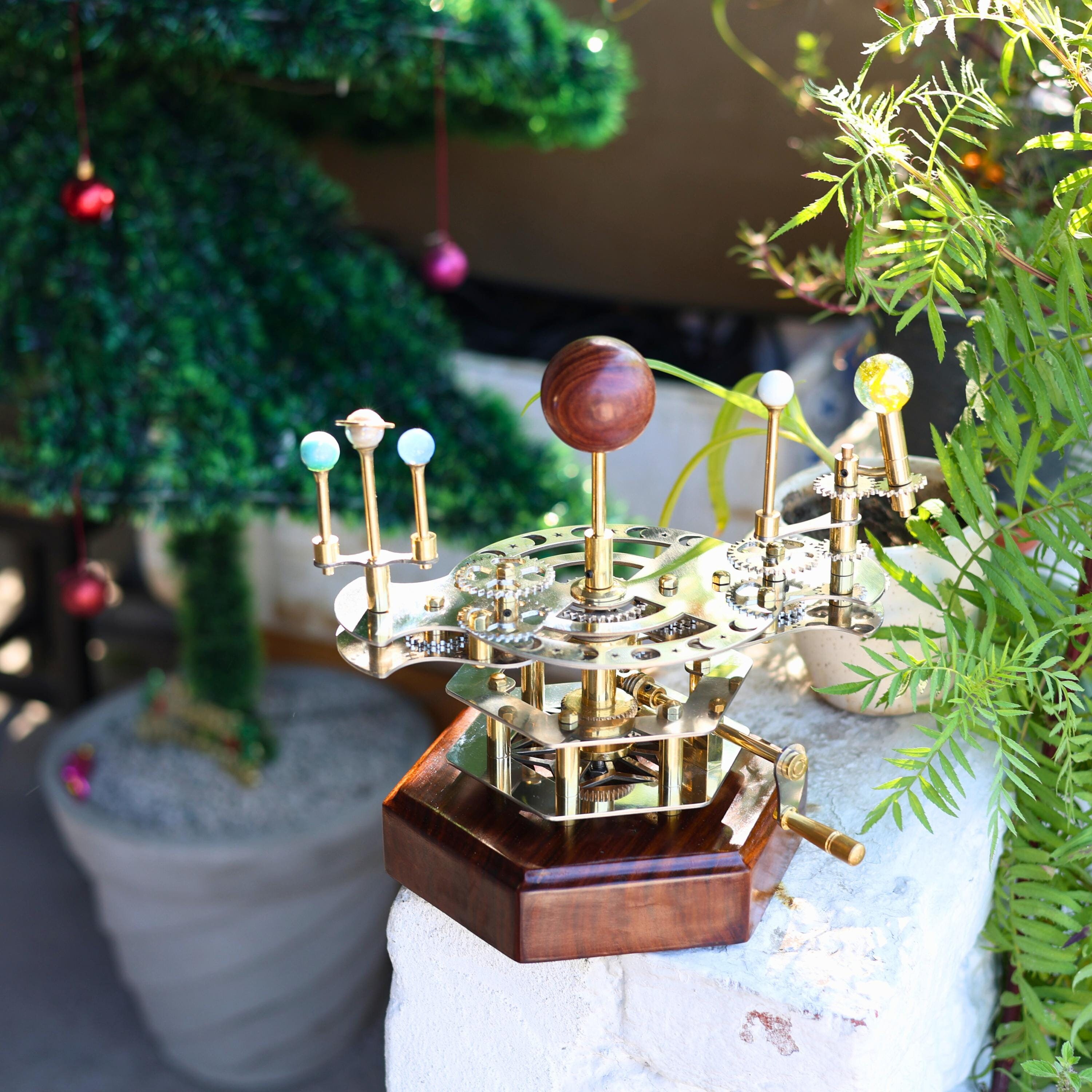 Brass Sun-Earth-Moon Tellurion, Shelf Model view 6