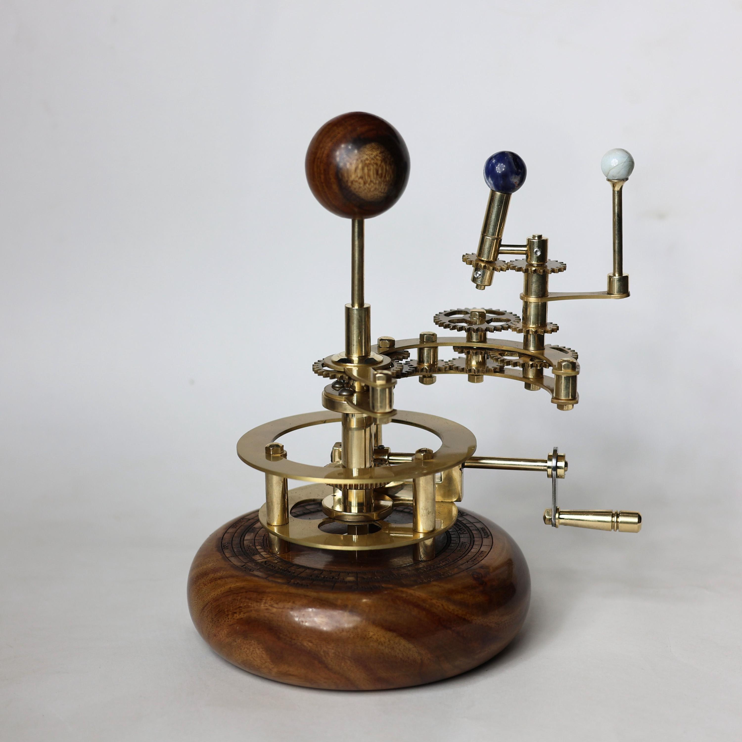 Brass Sun-Earth-Moon Tellurion, Shelf Model view 4