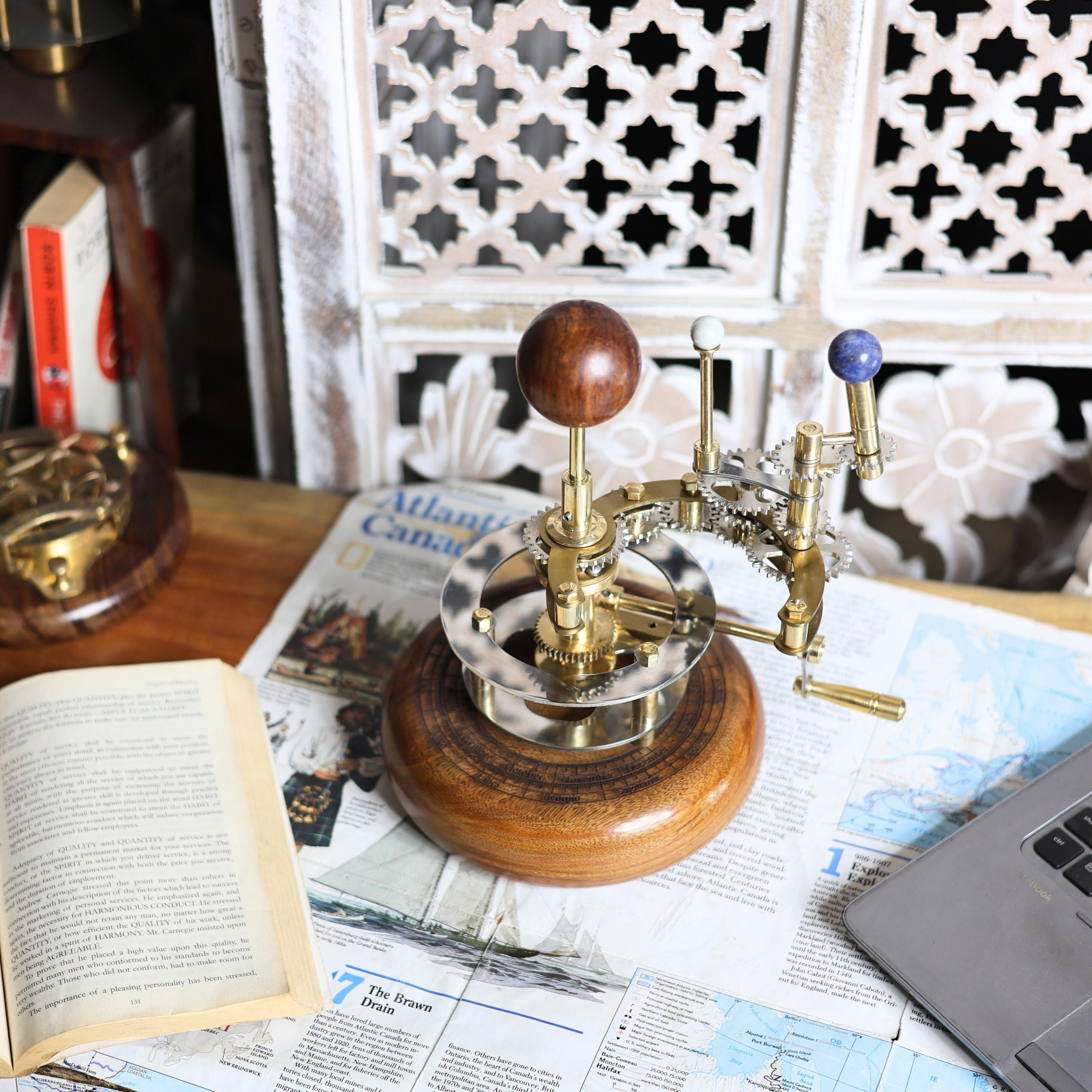 Brass Sun-Earth-Moon Tellurion, Shelf Model view 6