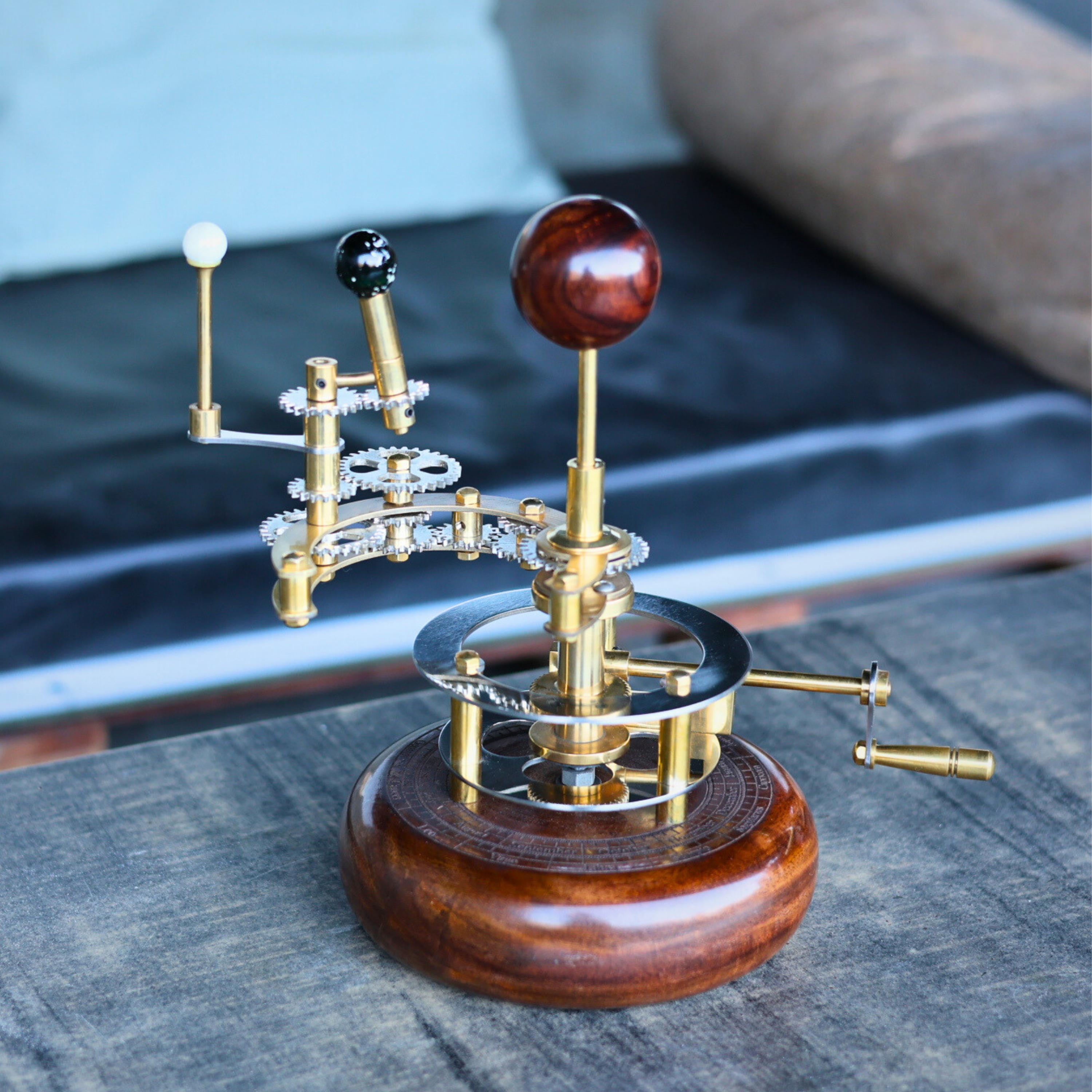 Royal-Finish Brass Solar System Orrery, Shelf view 2
