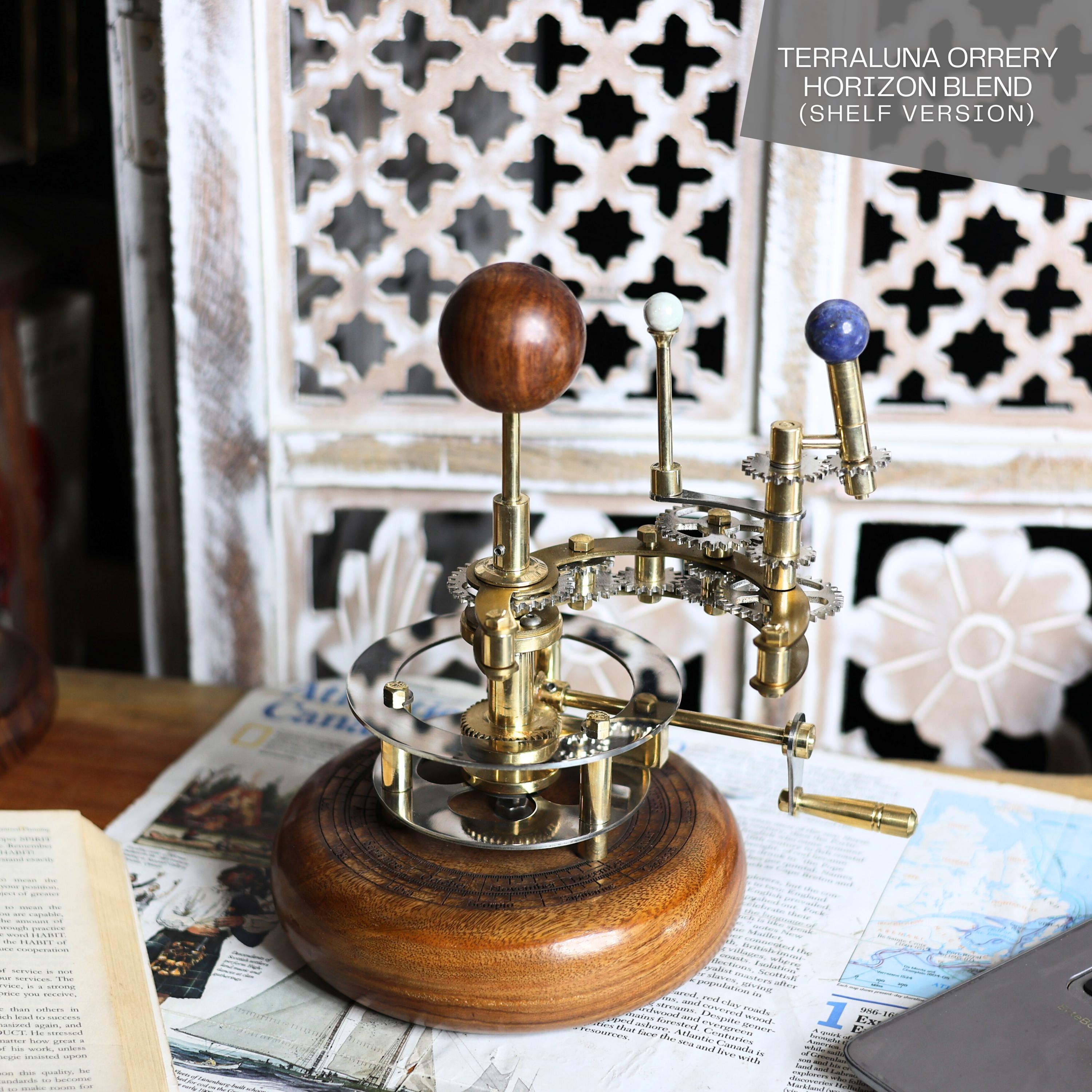 Royal-Finish Brass Solar System Orrery, Shelf view 4