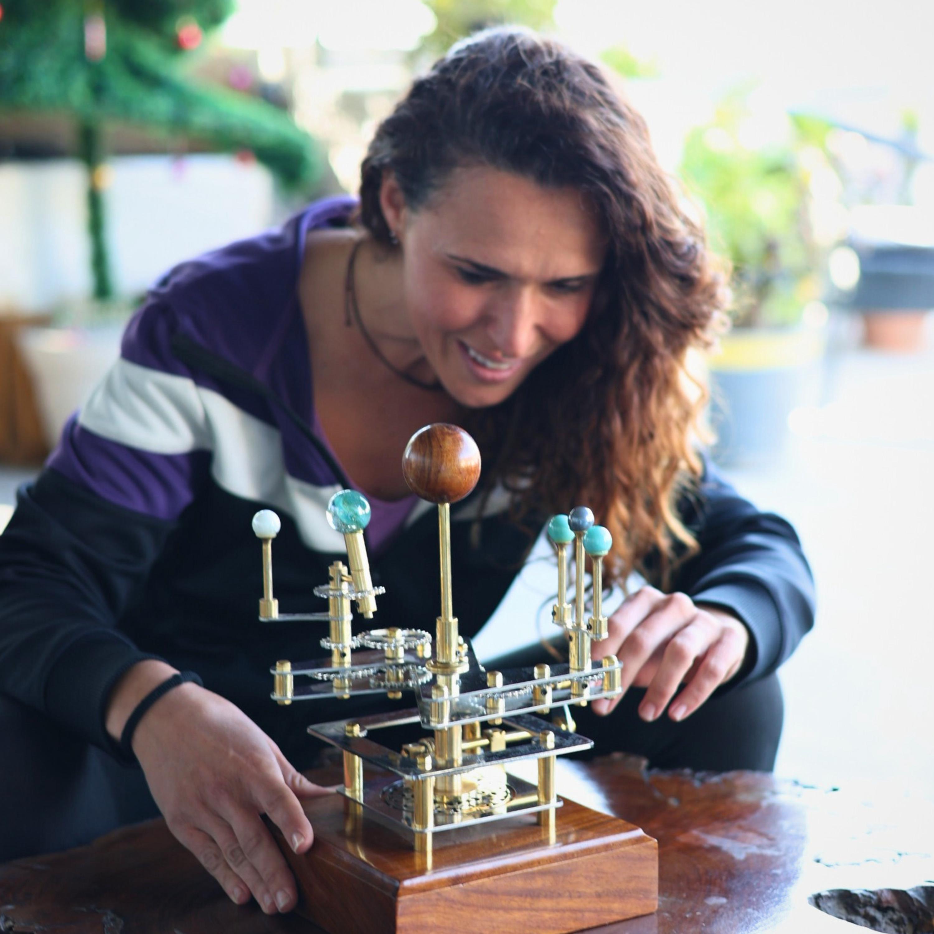 Brass Solar System Orrery, Shelf Display view 2