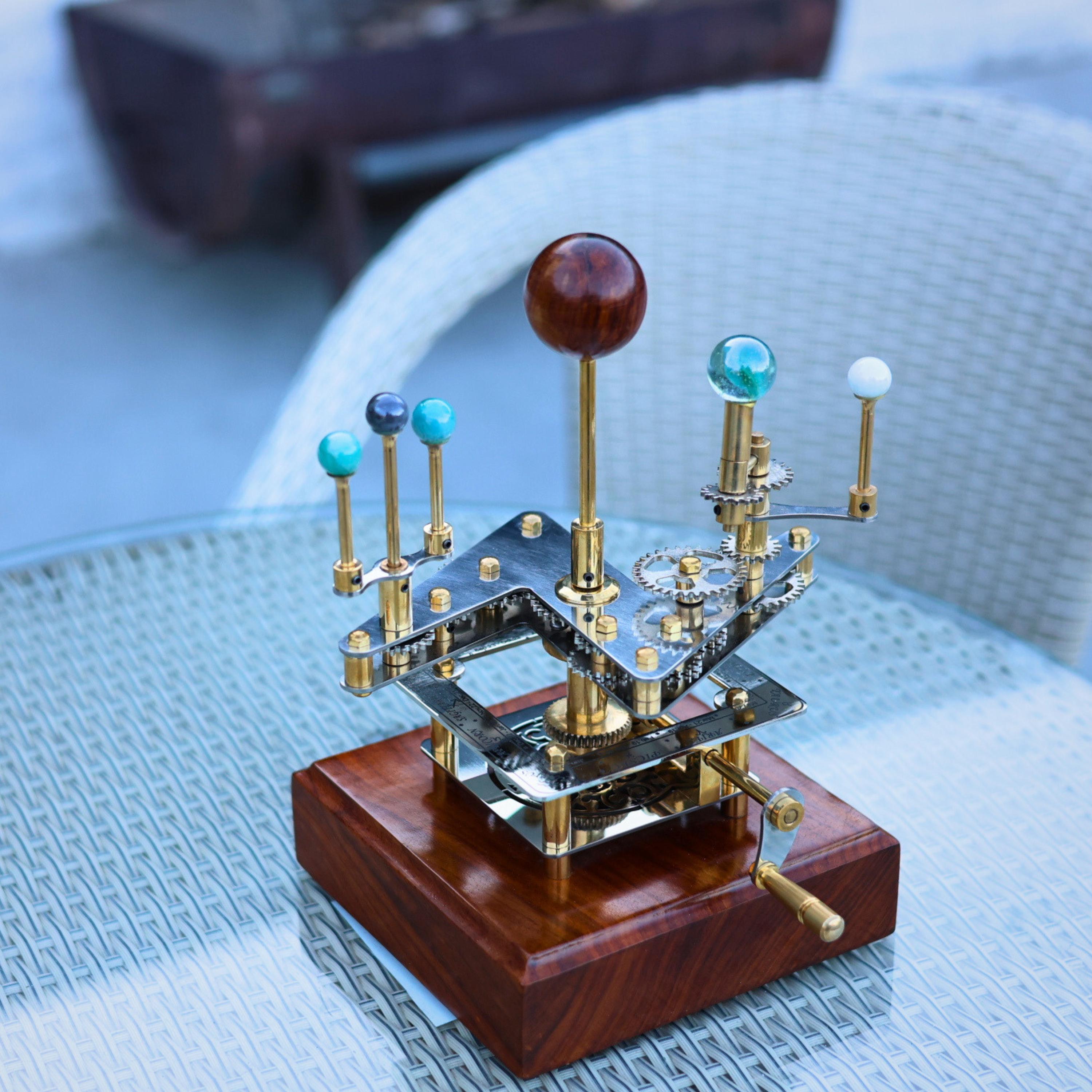 Brass Solar System Orrery, Shelf Display view 5