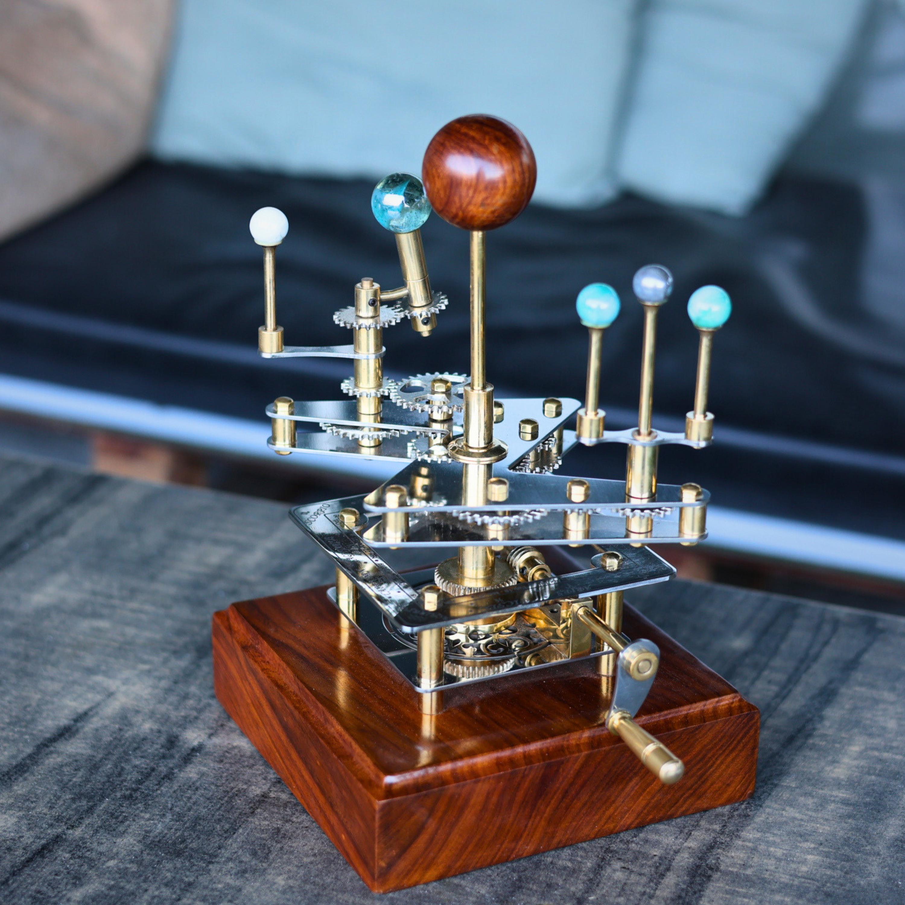 Brass Solar System Orrery, Shelf Display view 4