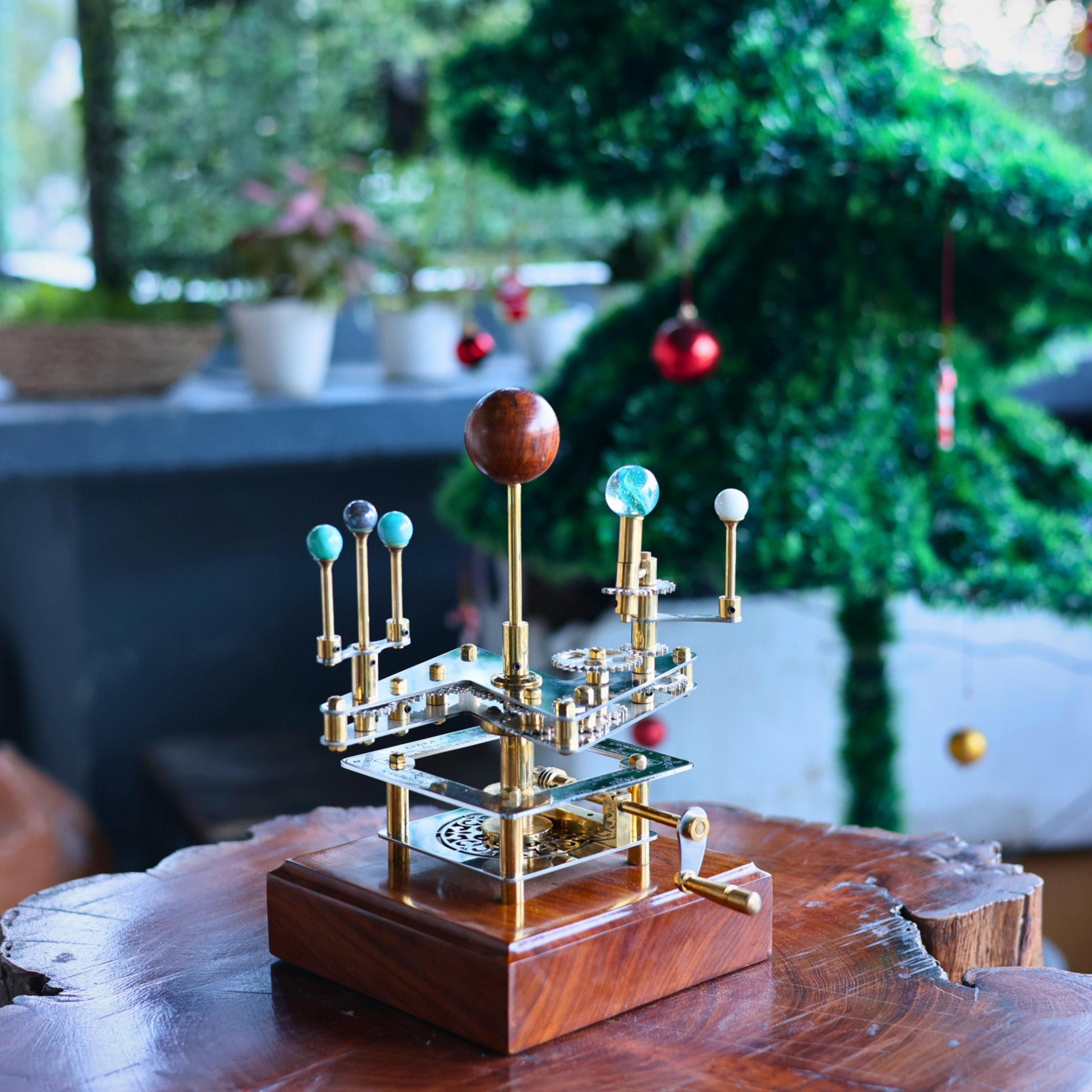 Brass Solar System Orrery, Shelf Display view 3