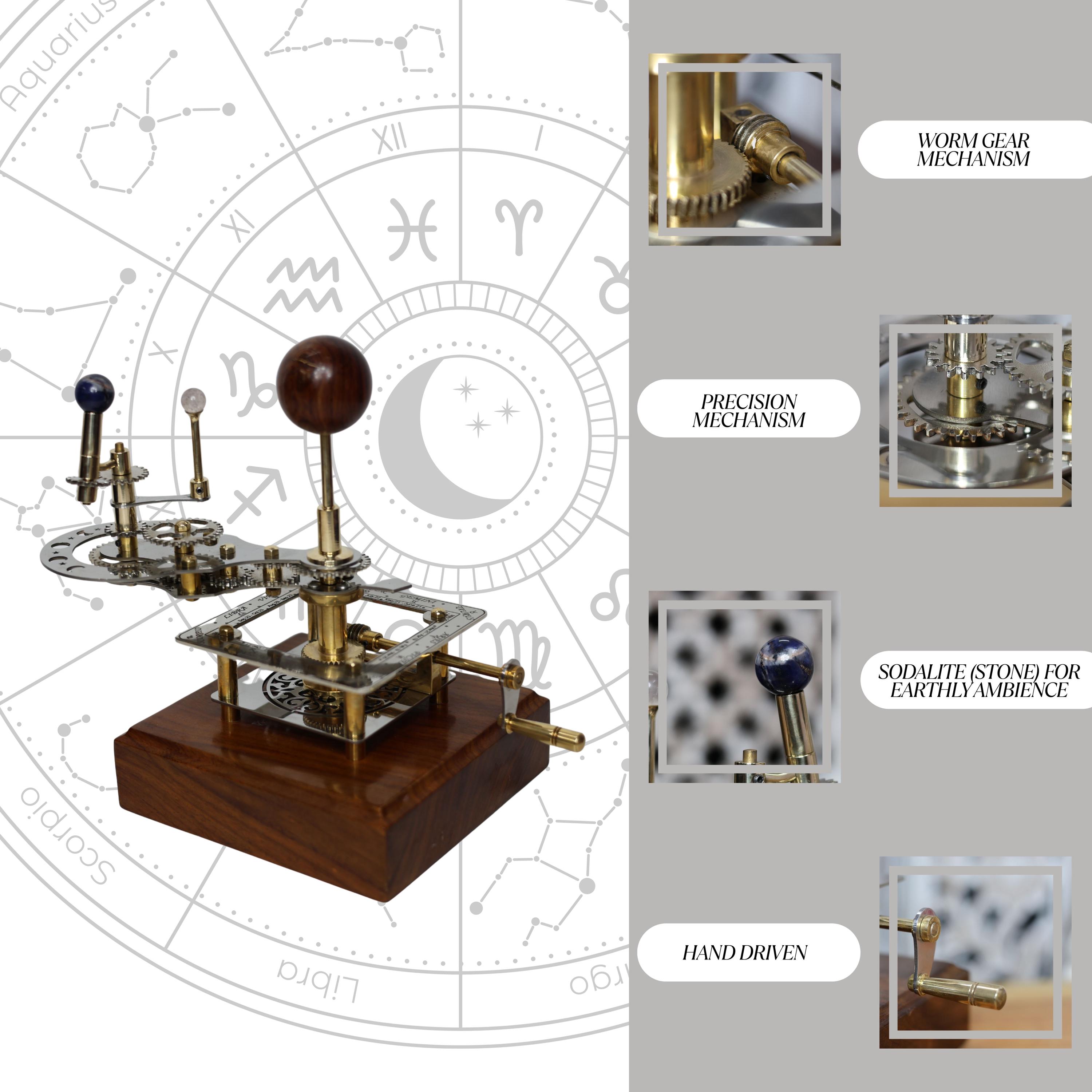 Brass Solar System Orrery, Shelf Display view 5