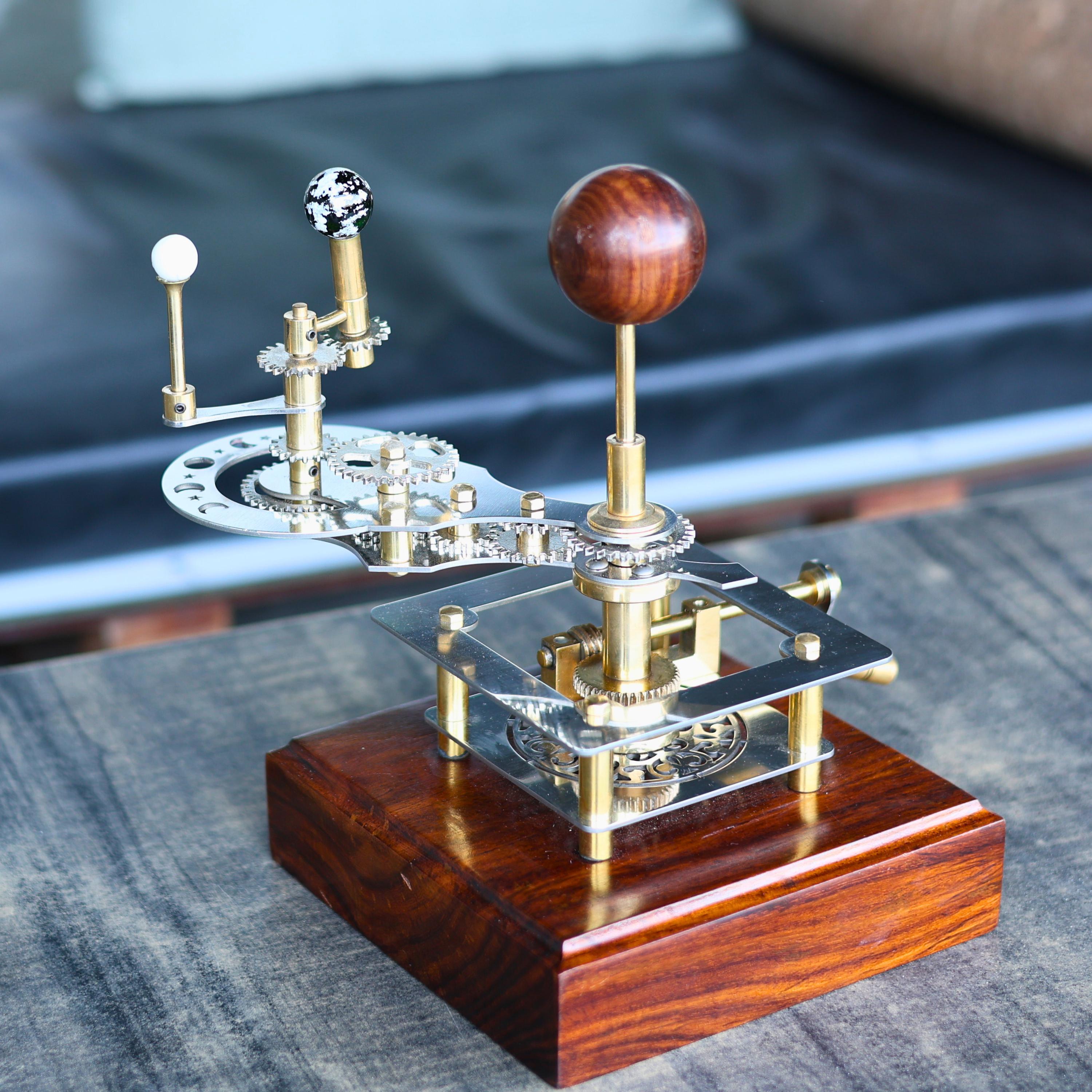 Brass Solar System Orrery, Shelf Display view 2