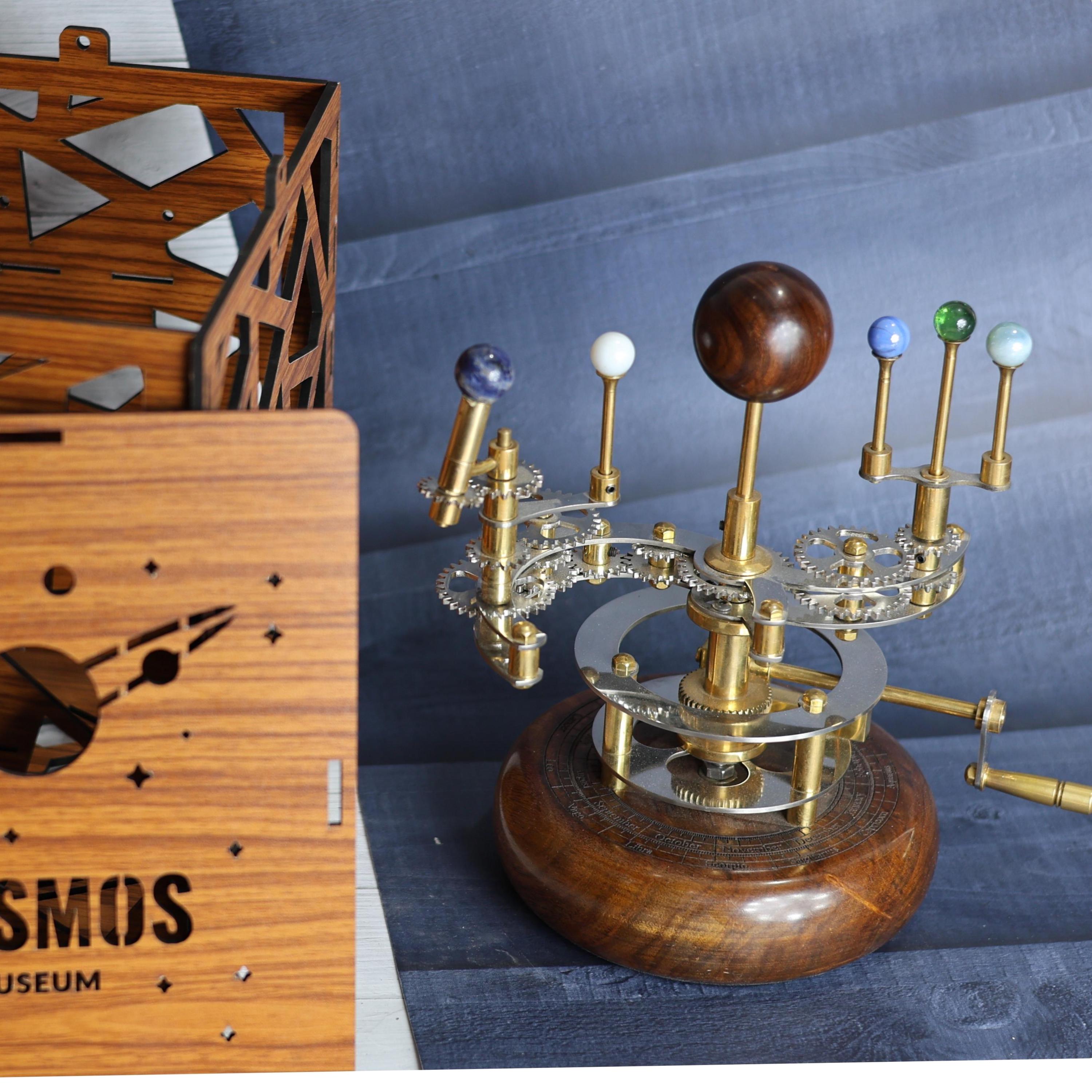 Brass Solar System Orrery, Shelf Display view 4