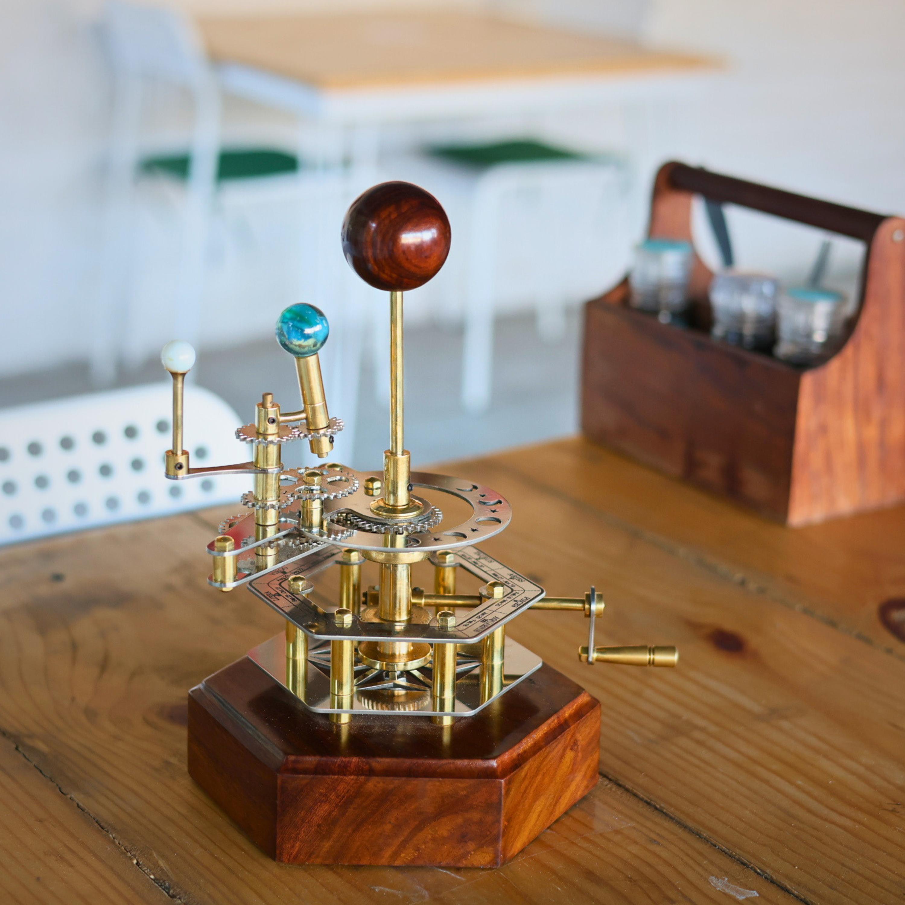 Brass Solar System Orrery, Shelf Display view 5