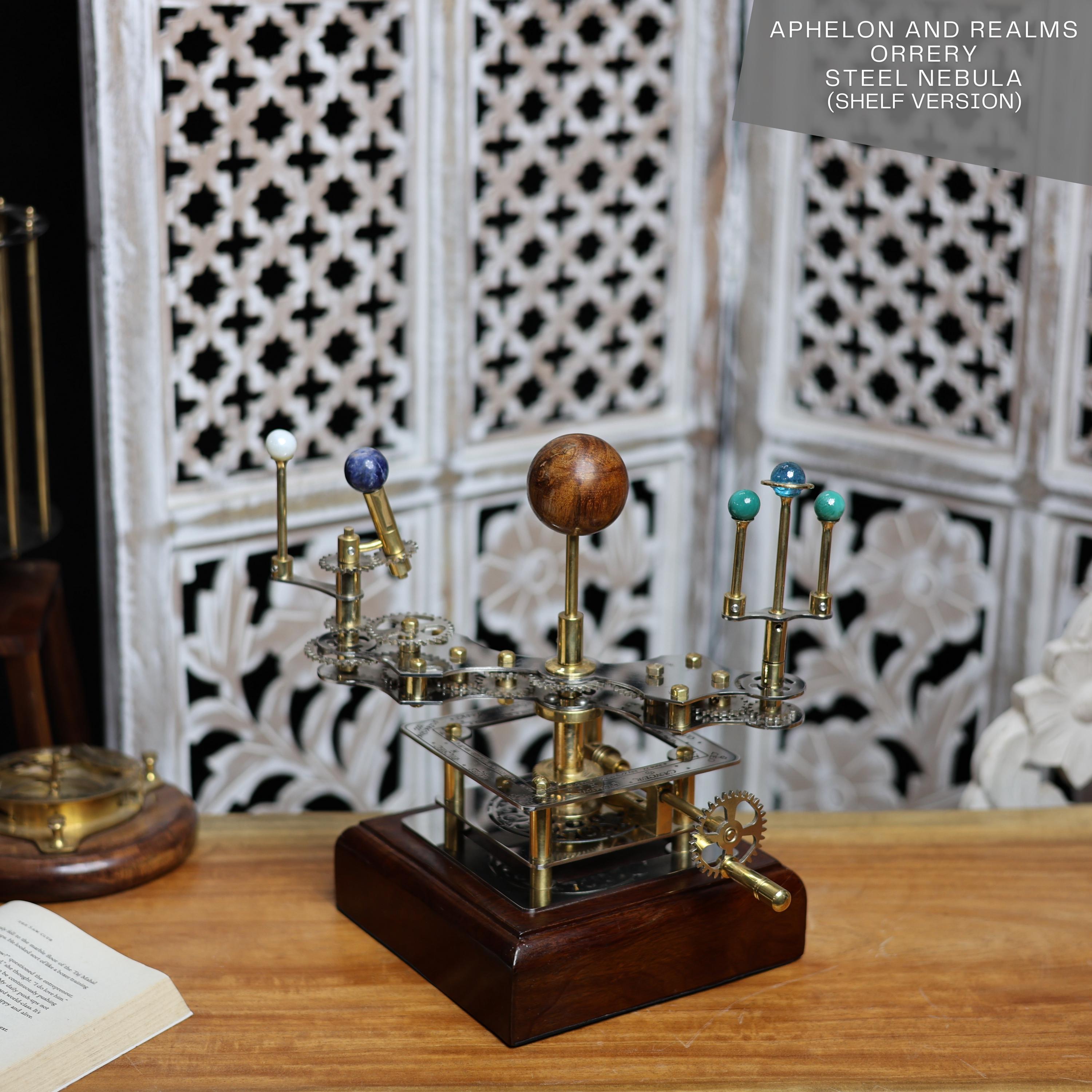 Brass Solar System Orrery, Shelf Display view 4