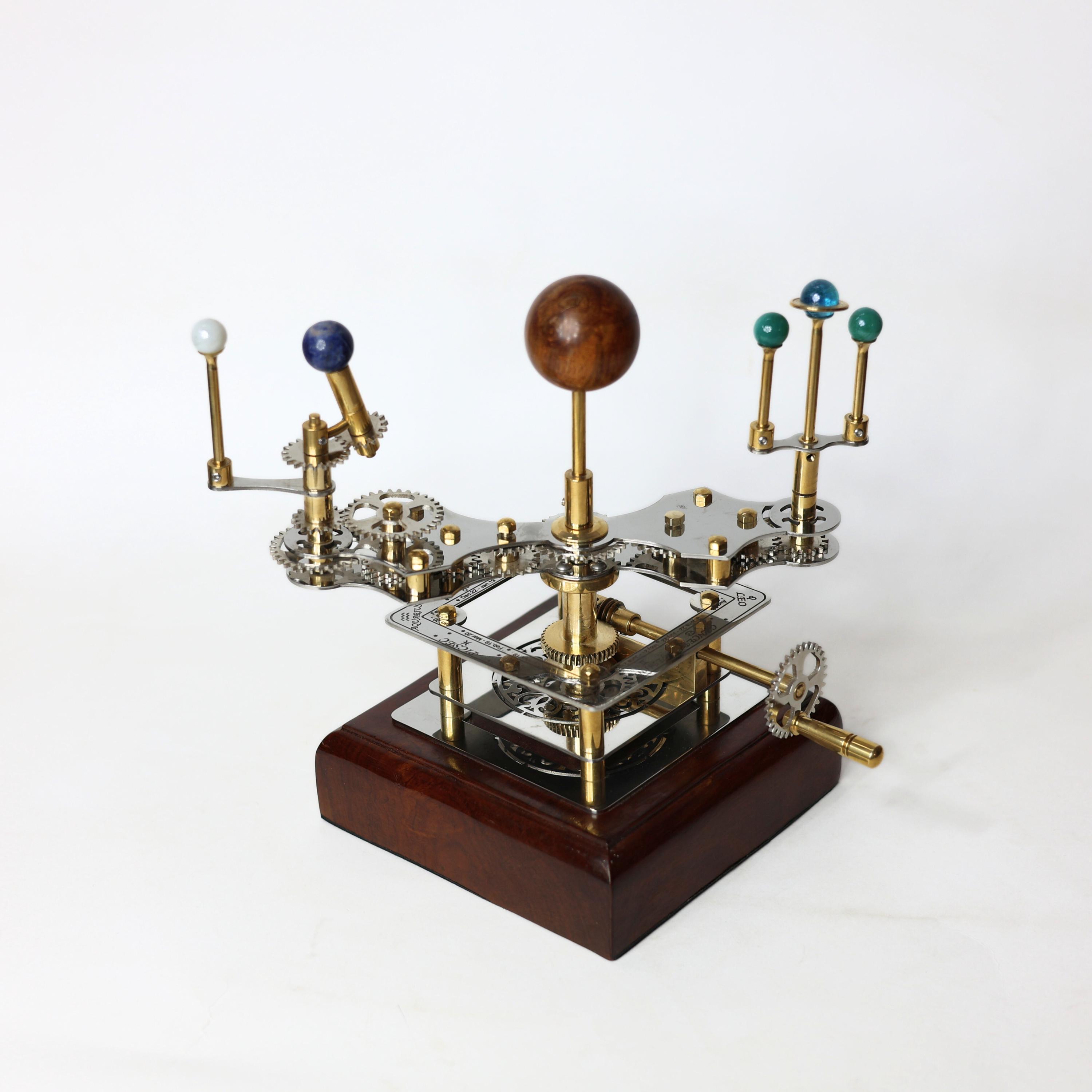 Brass Solar System Orrery, Shelf Display view 2
