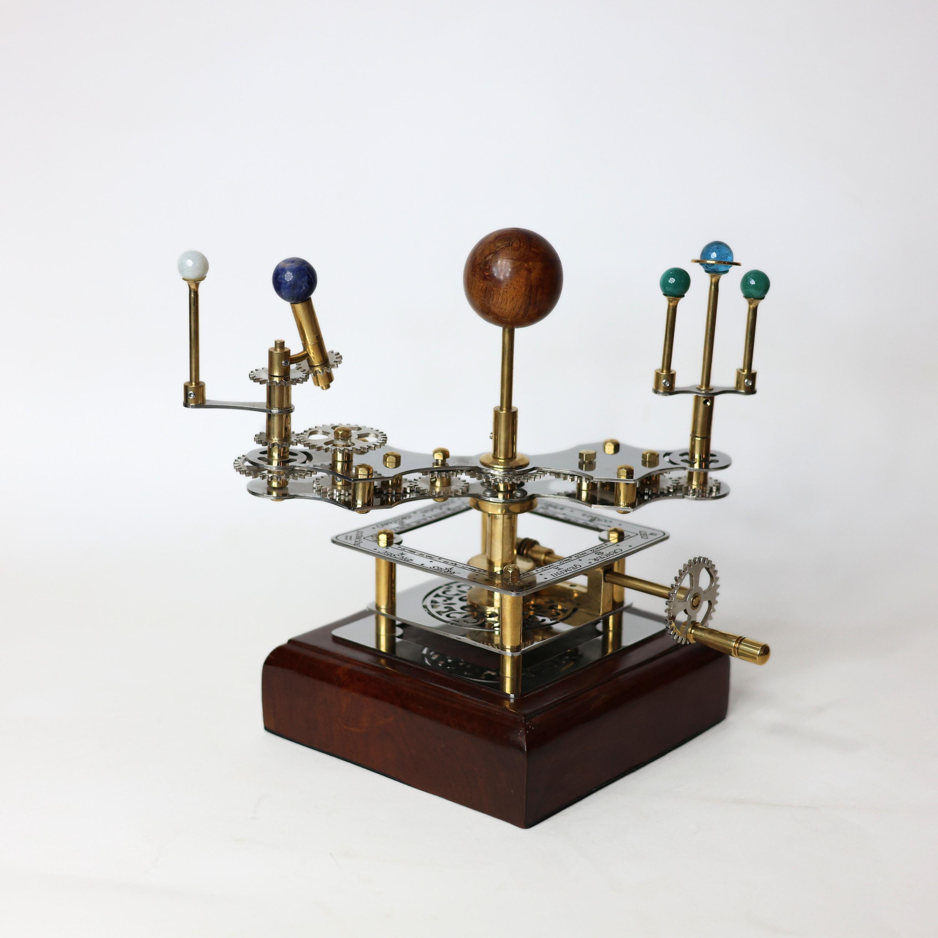 Steampunk-Style Brass Orrery, Shelf Model view 6