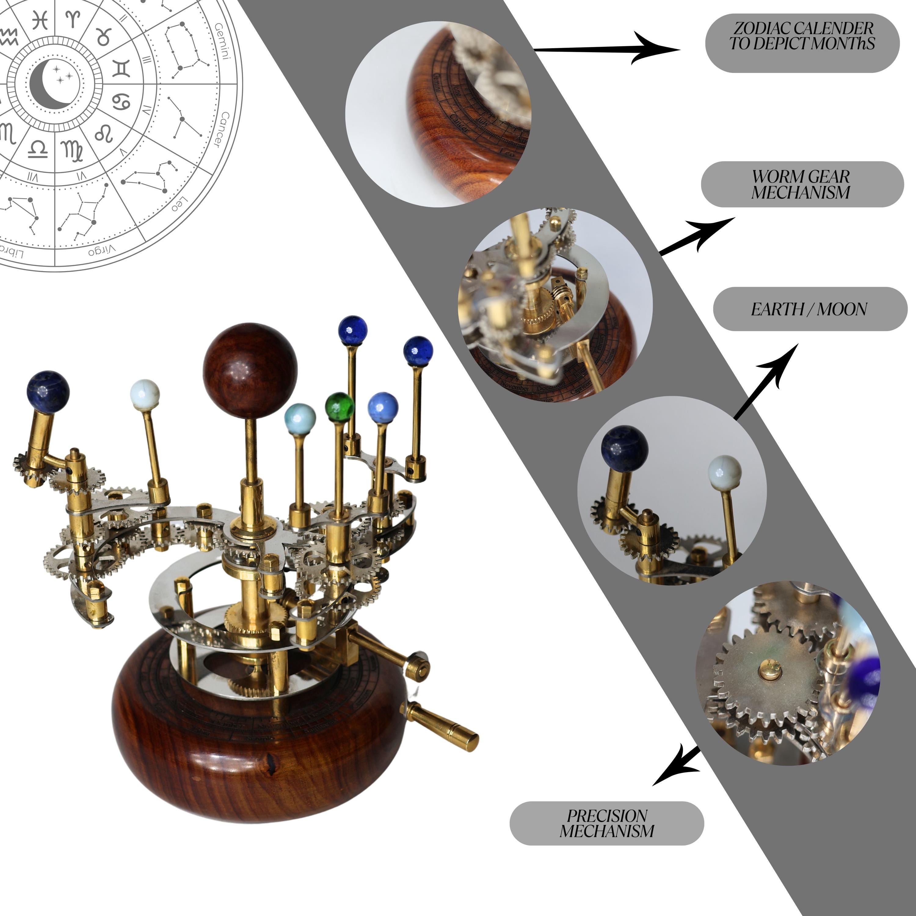 Brass Solar System Orrery, Shelf Display view 5
