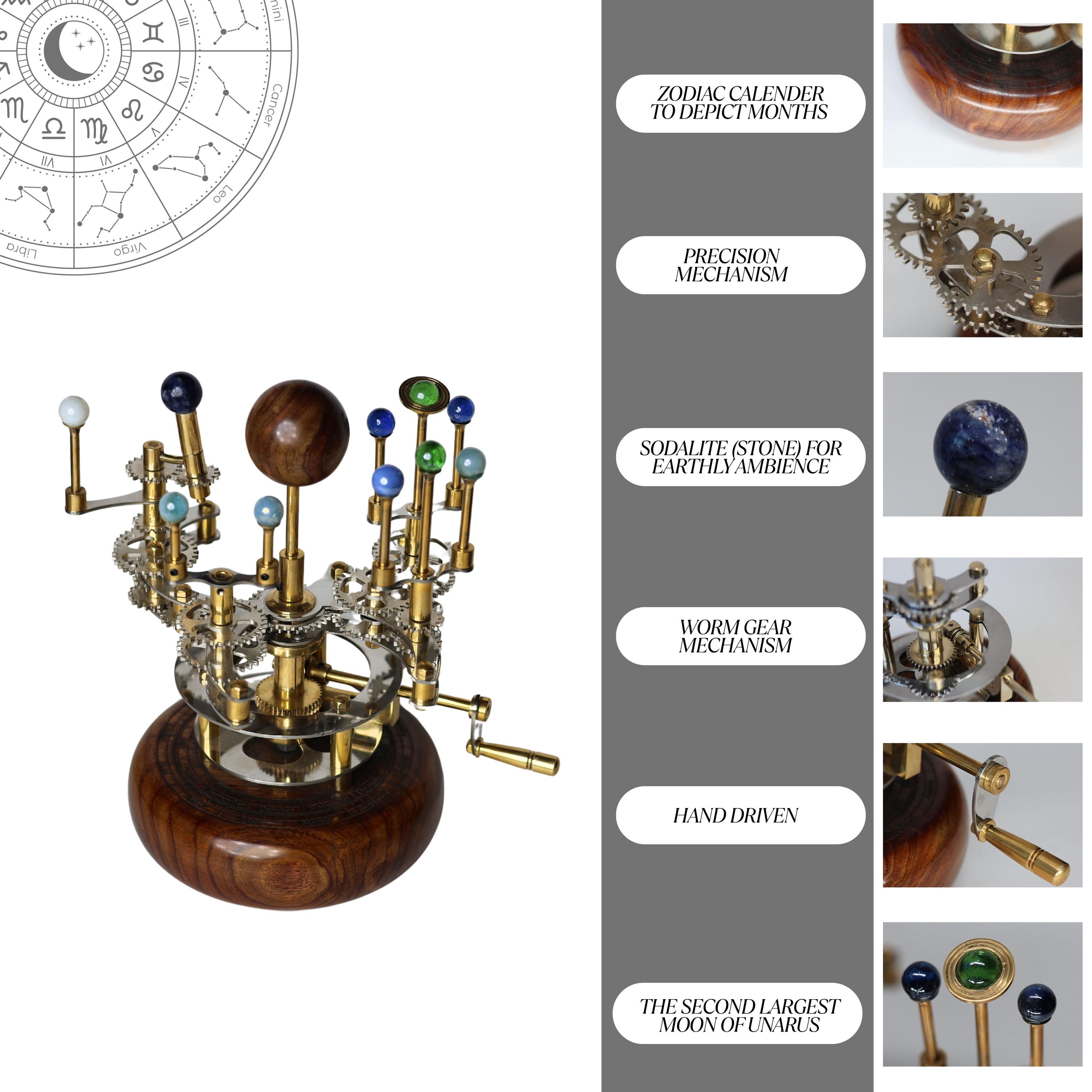 Brass Solar System Orrery, Shelf Display view 5