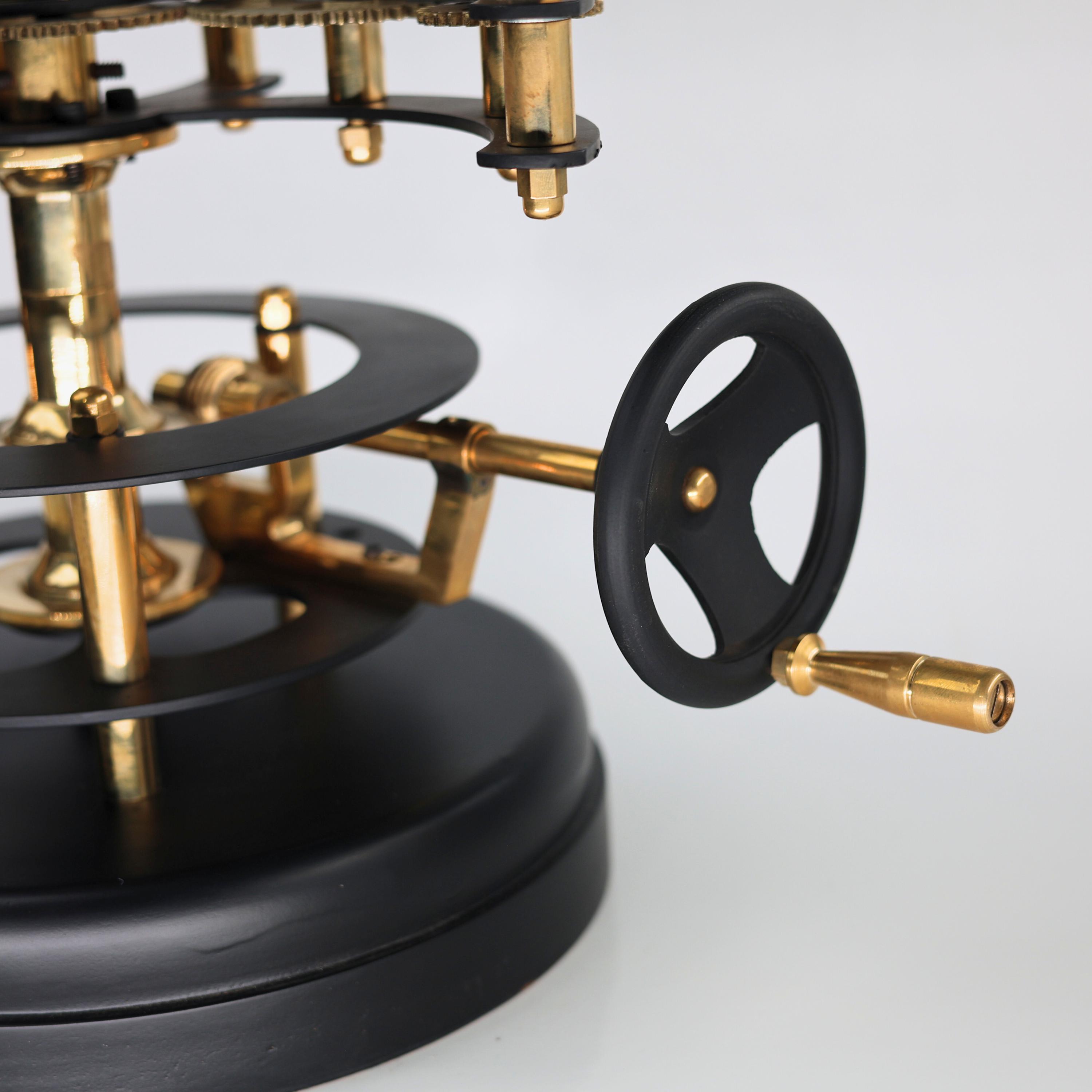 Brass Orrery with Semi-Precious Stone Planets, Museum view 6