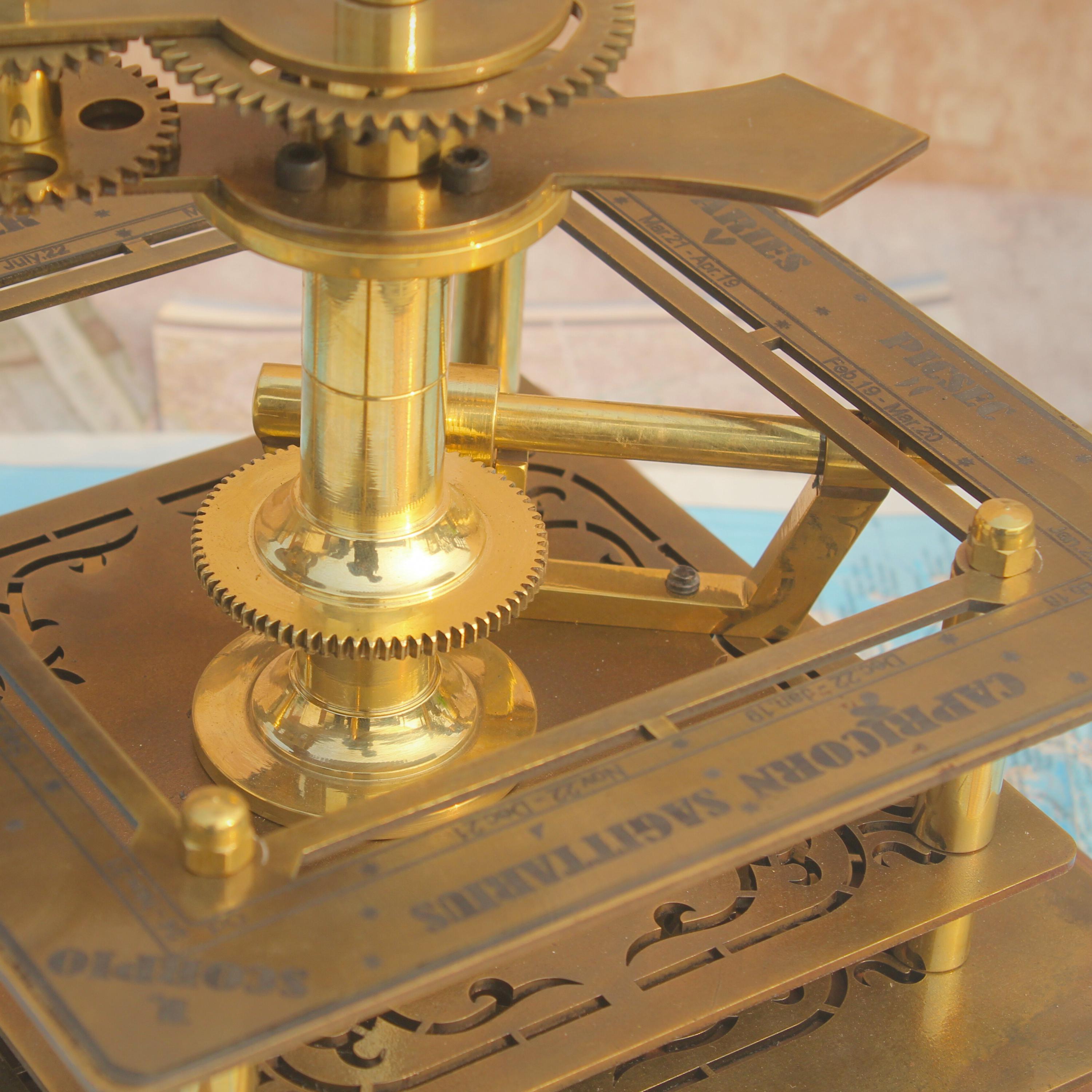 Vintage-Style Brass Solar System Orrery, Museum view 4