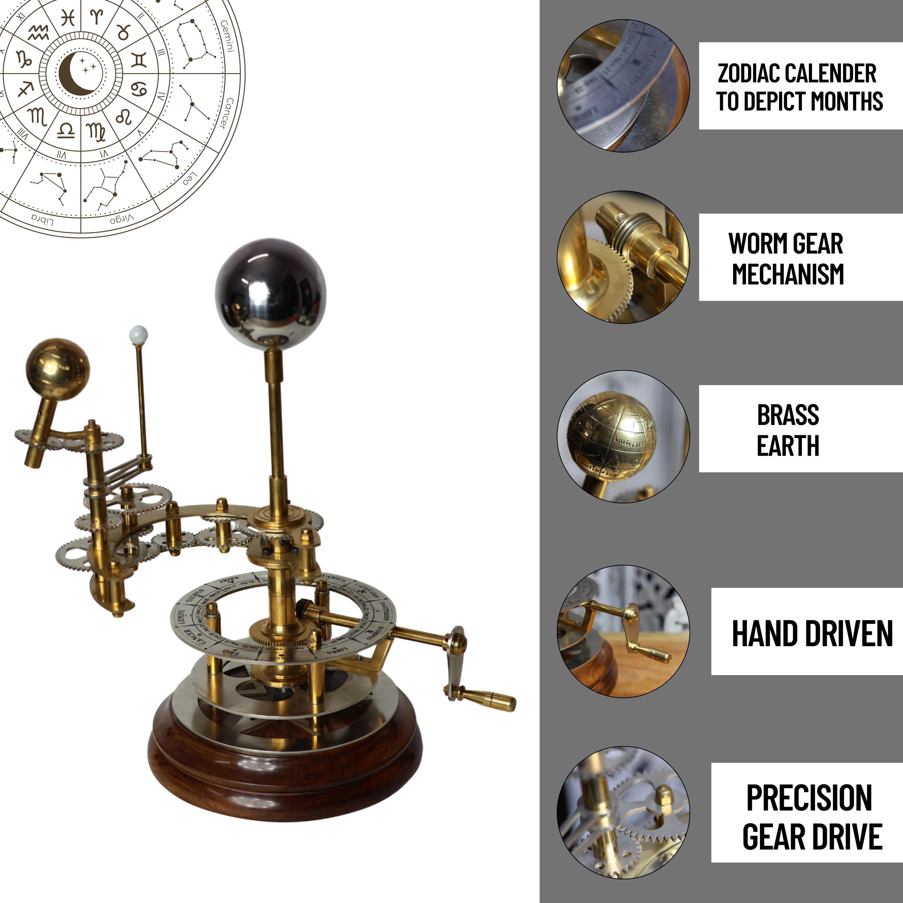 Brass Solar System Orrery, Museum Display view 5