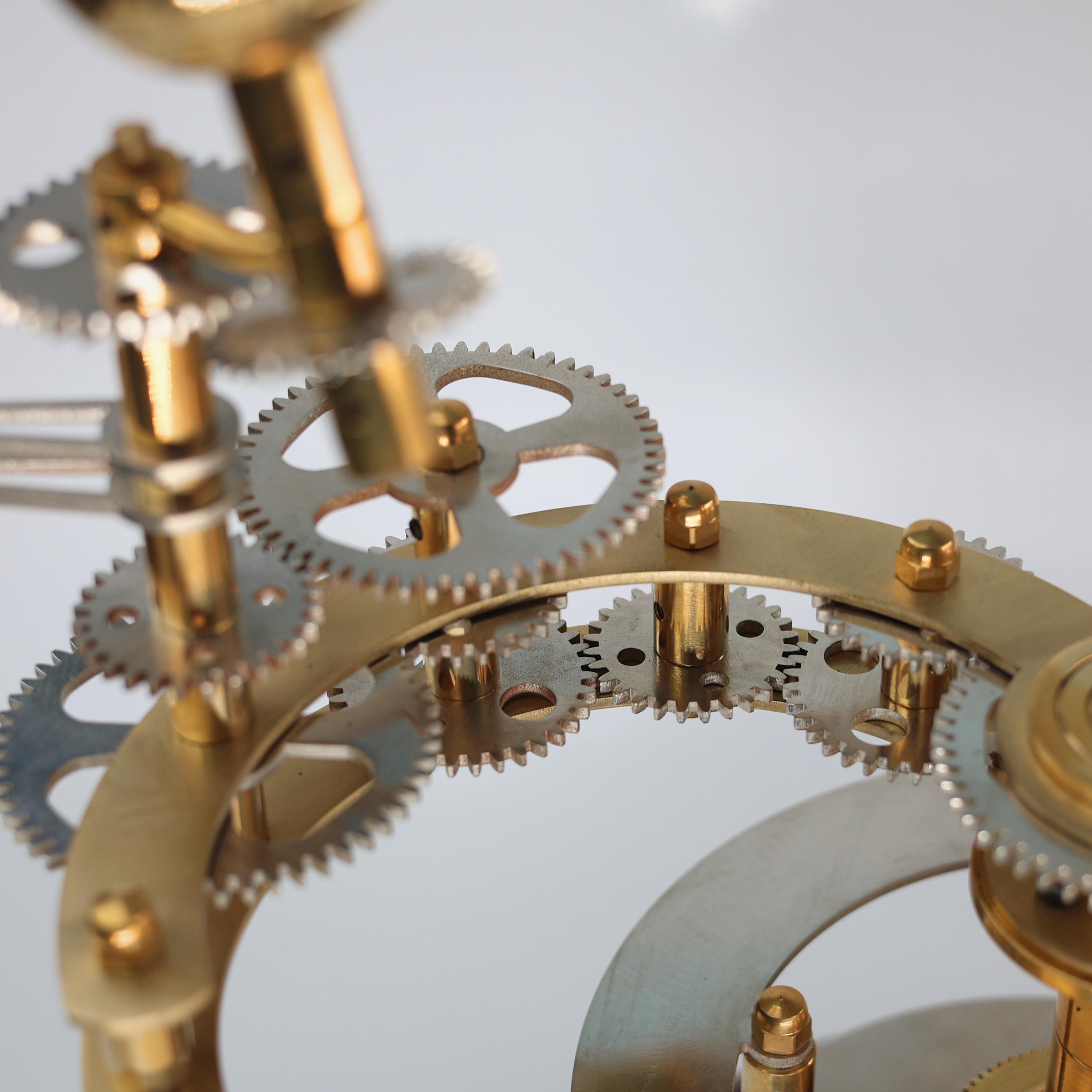 Antique-Style Brass Solar System Orrery, Museum view 4
