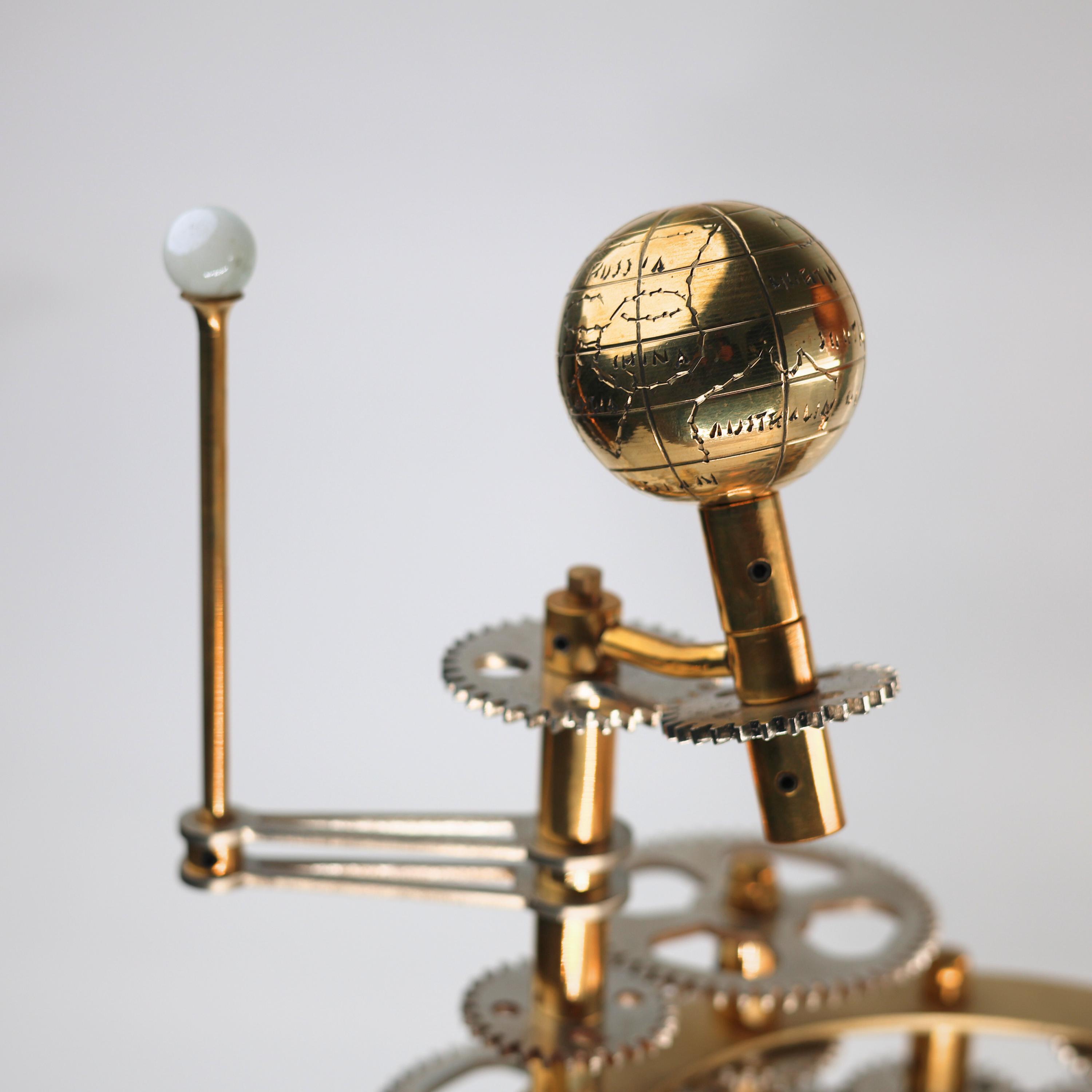 Antique-Style Brass Solar System Orrery, Museum view 6